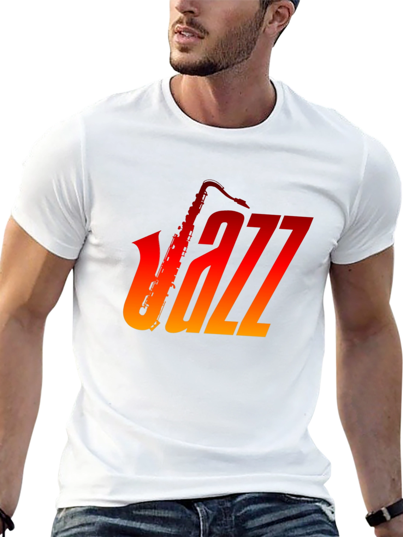 Jazz Saxophone Graphic T-Shirt - Music Lover Tee