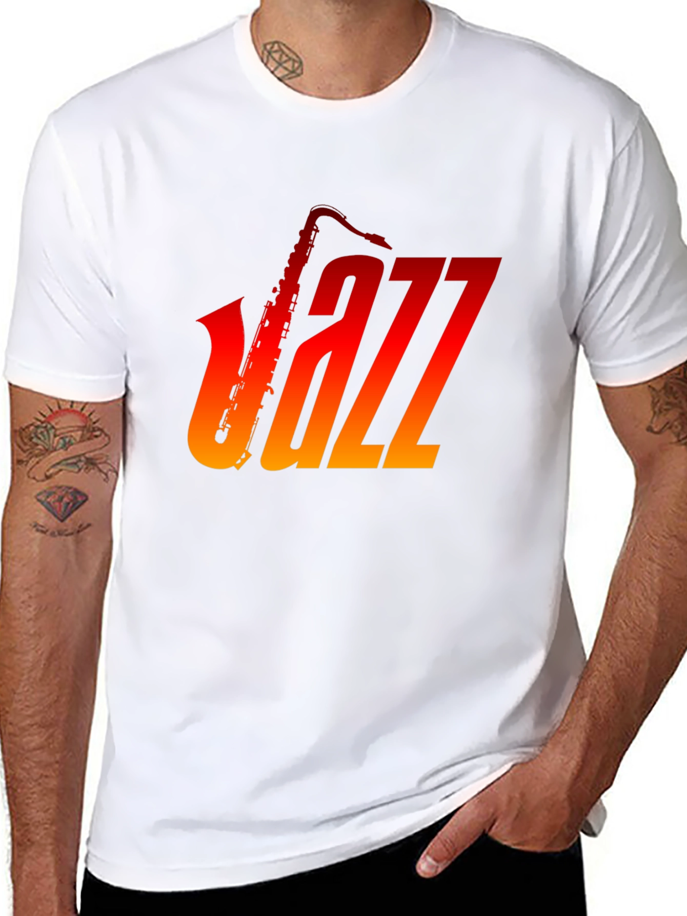 Jazz Saxophone Graphic T-Shirt - Music Lover Tee