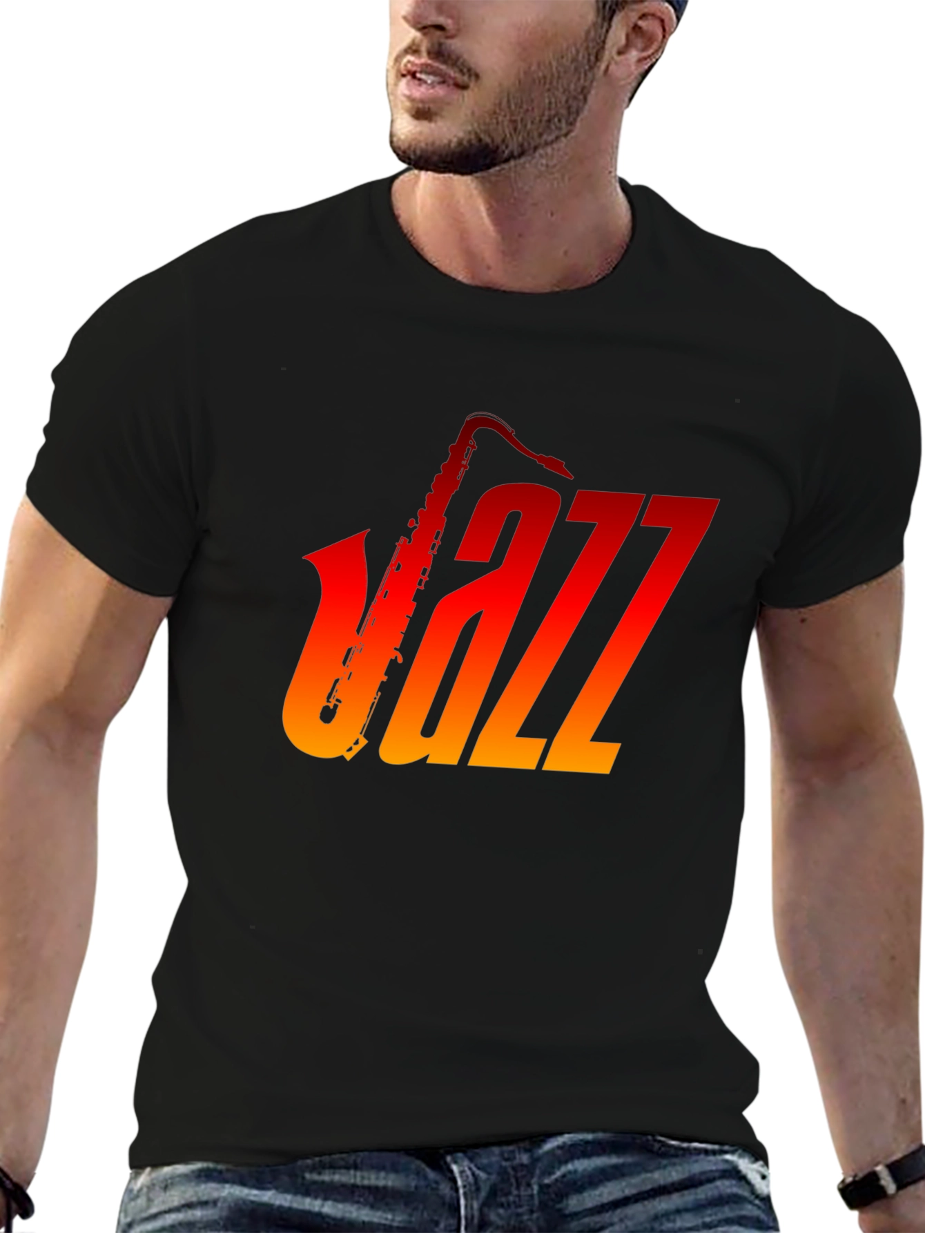 Jazz Saxophone Graphic T-Shirt - Music Lover Tee