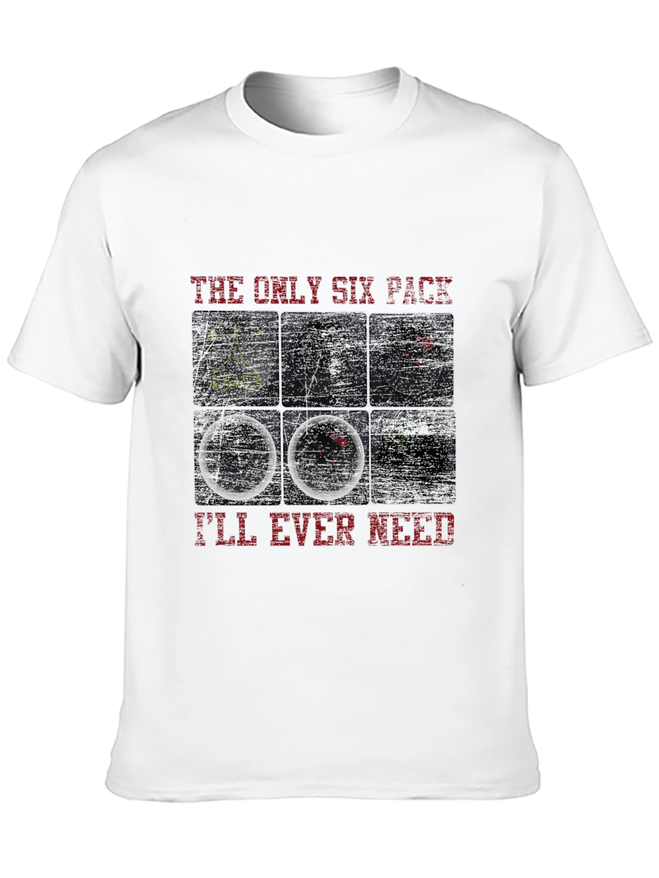 Pilot Six Pack T-Shirt - Aviation Instrument Panel Design