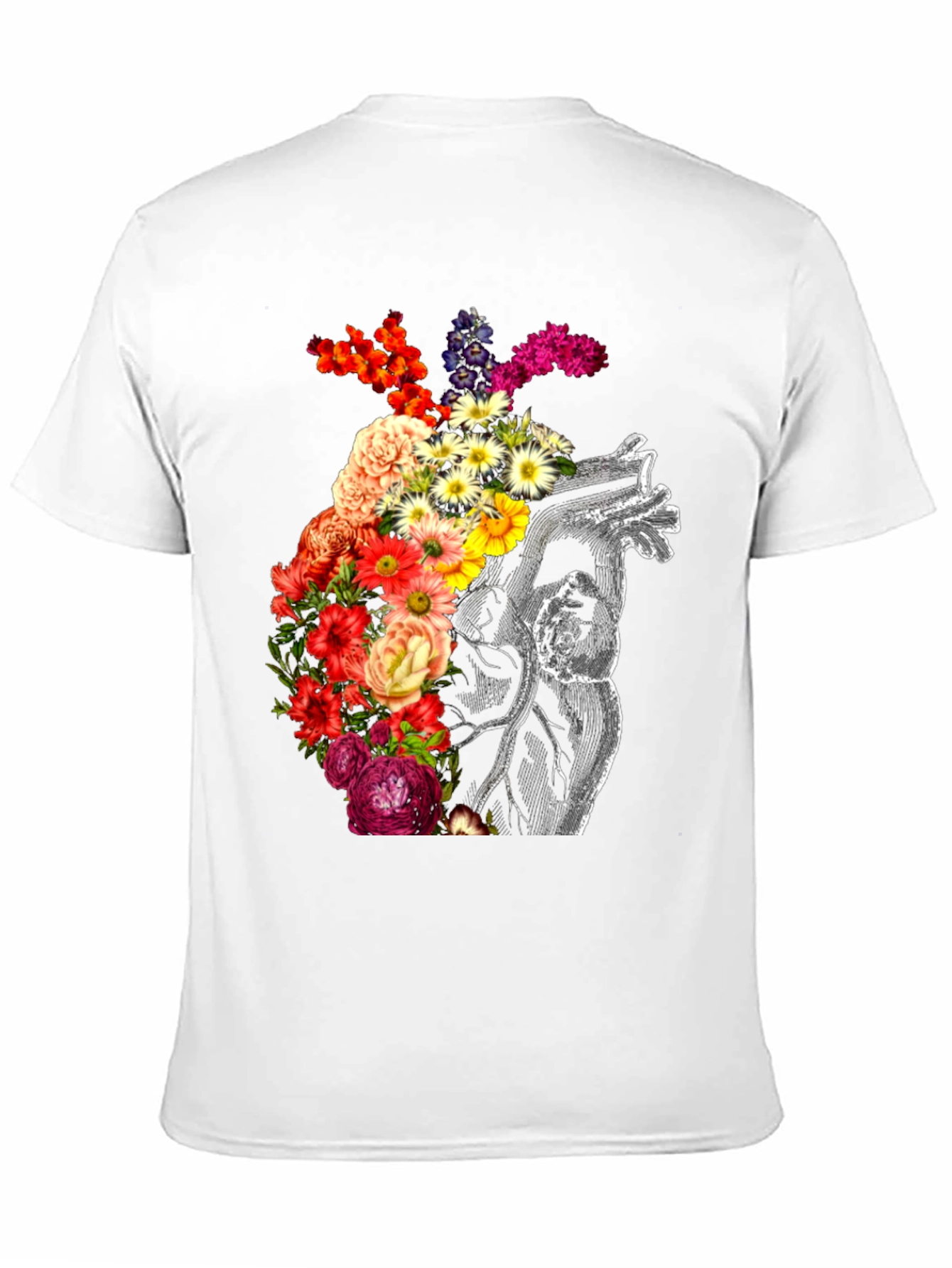 Floral Heart Graphic Tee - Anatomical Love