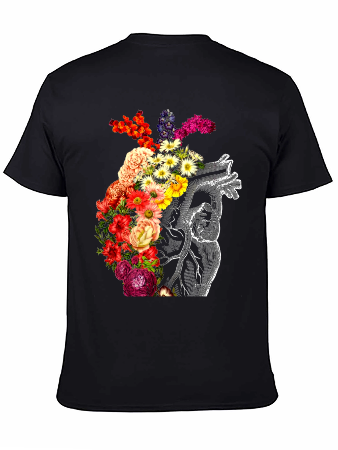 Floral Heart Graphic Tee - Anatomical Love