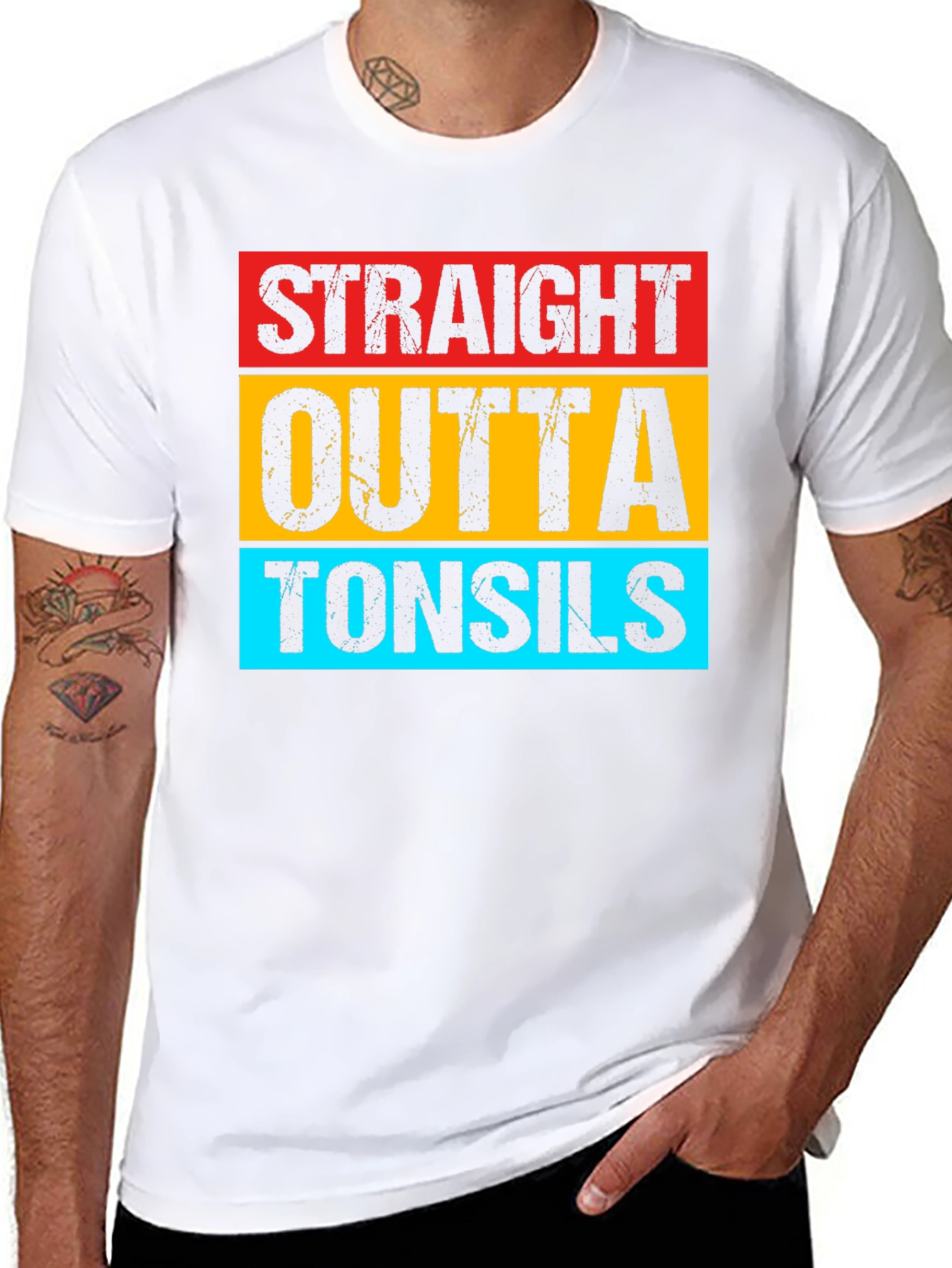 Straight Outta Tonsils Graphic Tee Shirt