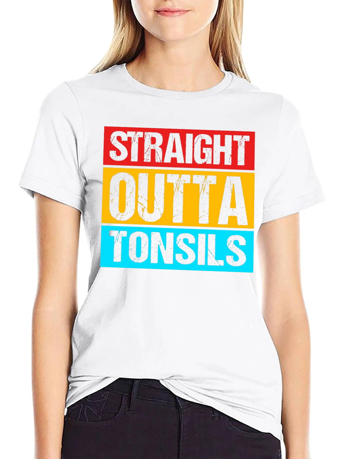 Straight Outta Tonsils Graphic Tee Shirt