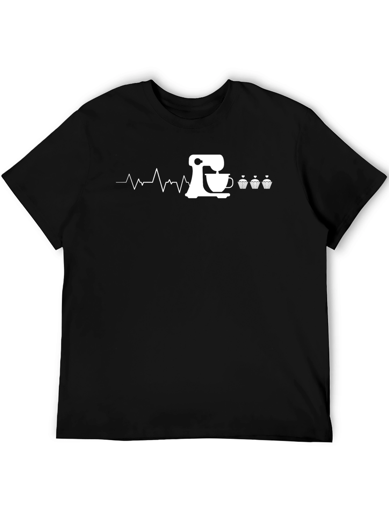 Bakers Heartbeat T-Shirt - Mixing & Cupcakes