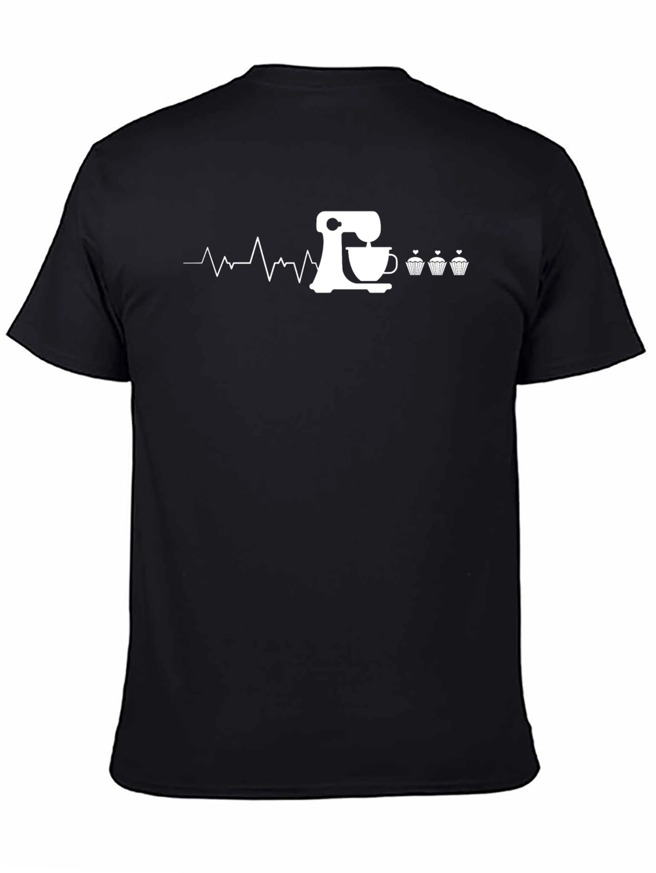 Bakers Heartbeat T-Shirt - Mixing & Cupcakes