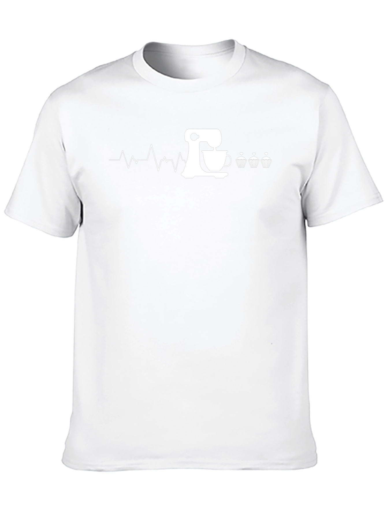 Bakers Heartbeat T-Shirt - Mixing & Cupcakes