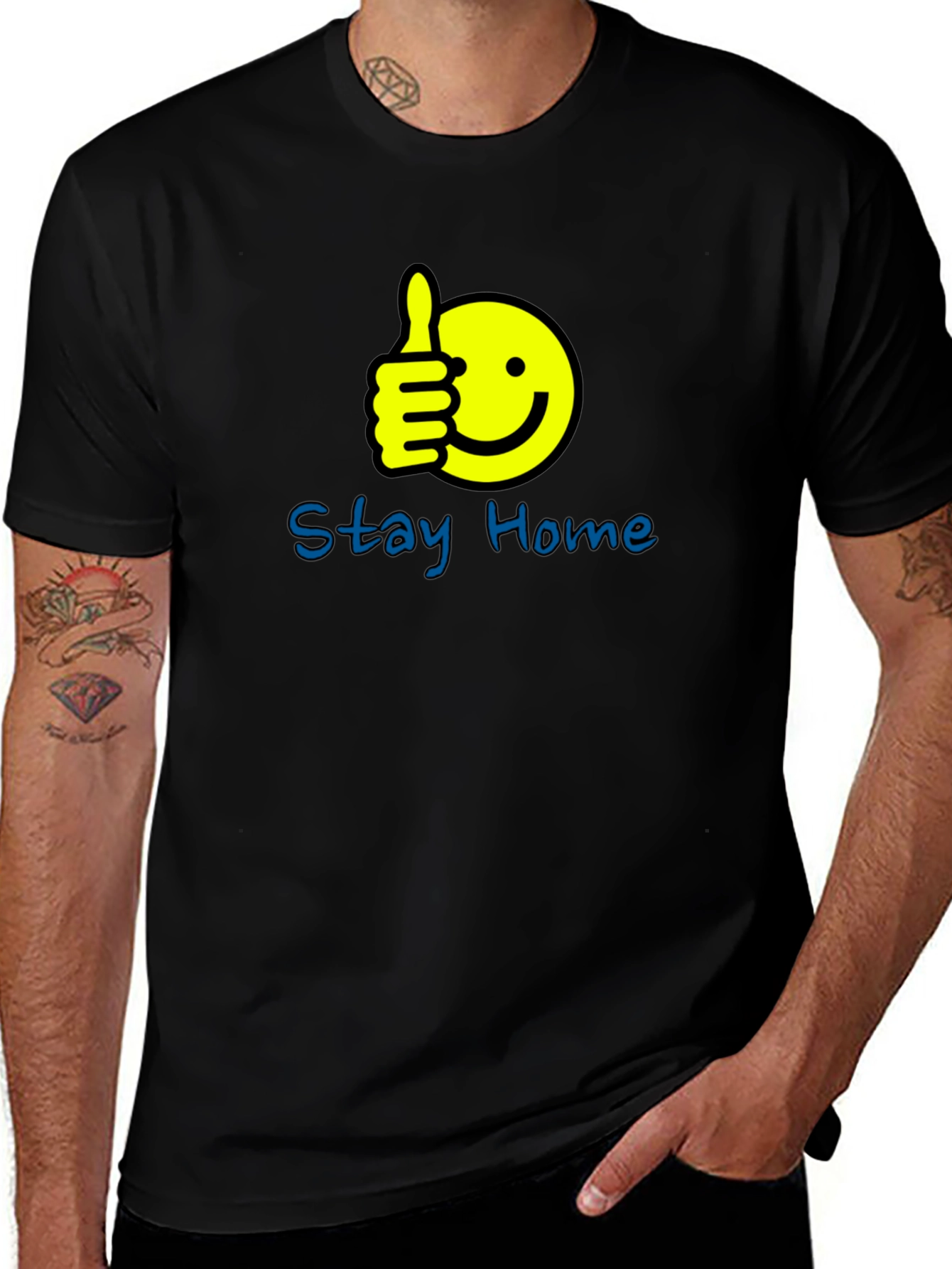 Stay Home T-Shirt - Thumbs Up Emoji
