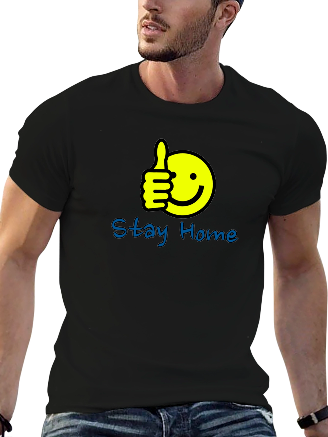 Stay Home T-Shirt - Thumbs Up Emoji