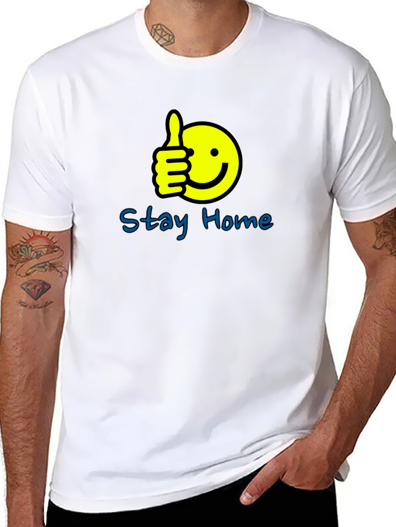 Stay Home T-Shirt - Thumbs Up Emoji