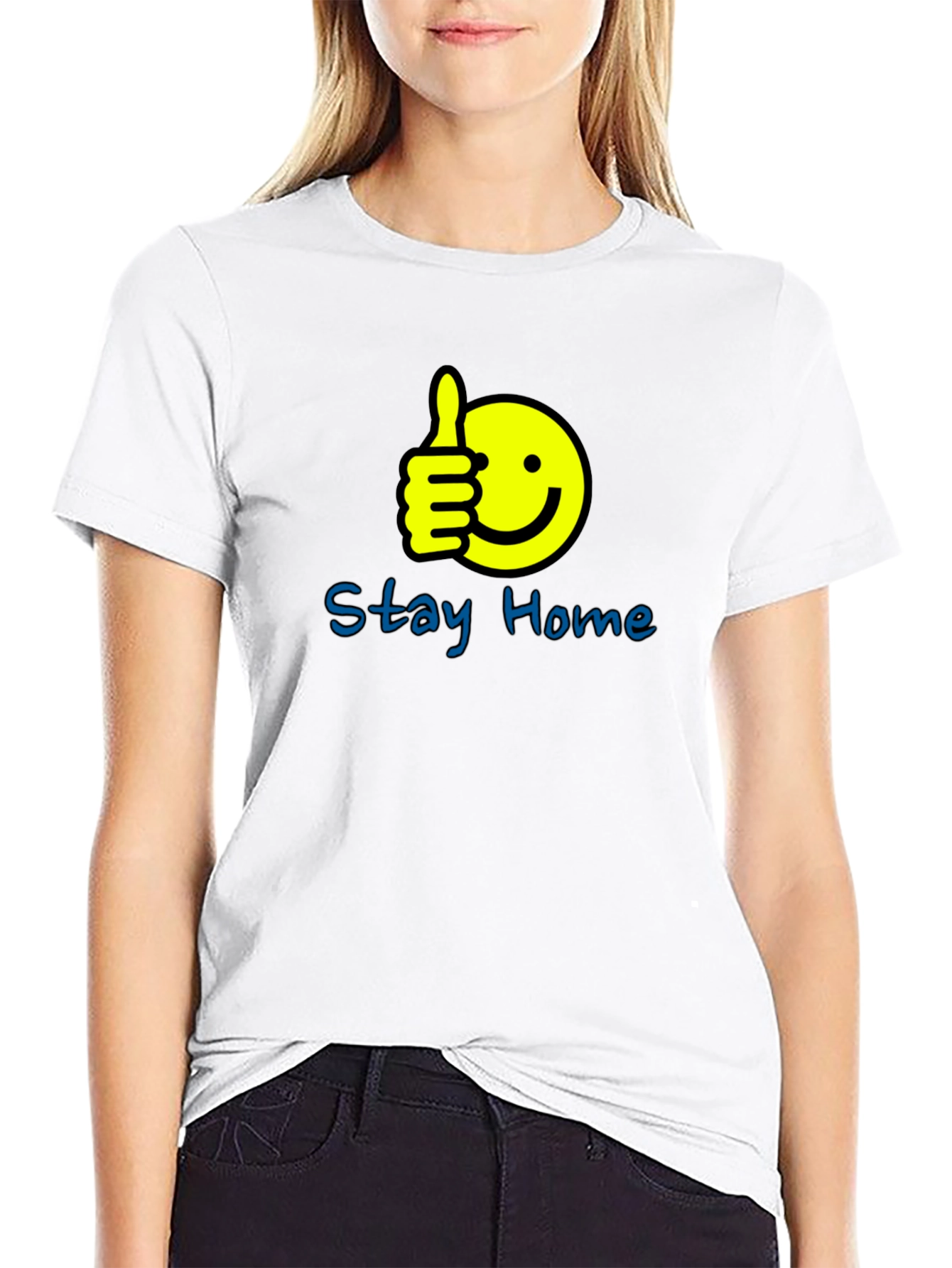 Stay Home T-Shirt - Thumbs Up Emoji
