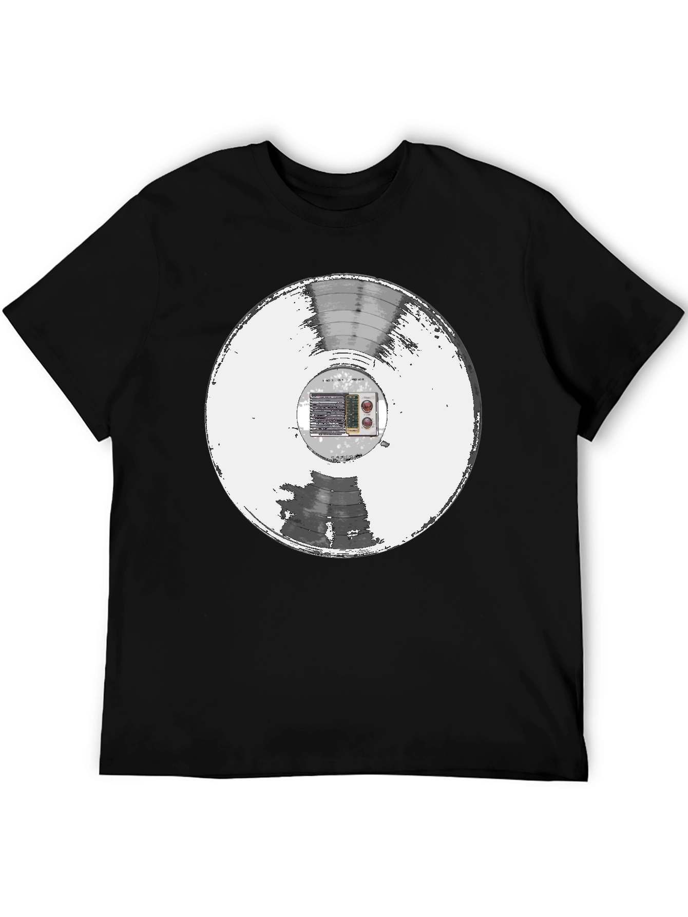 Retro Vinyl Record Black T-Shirt