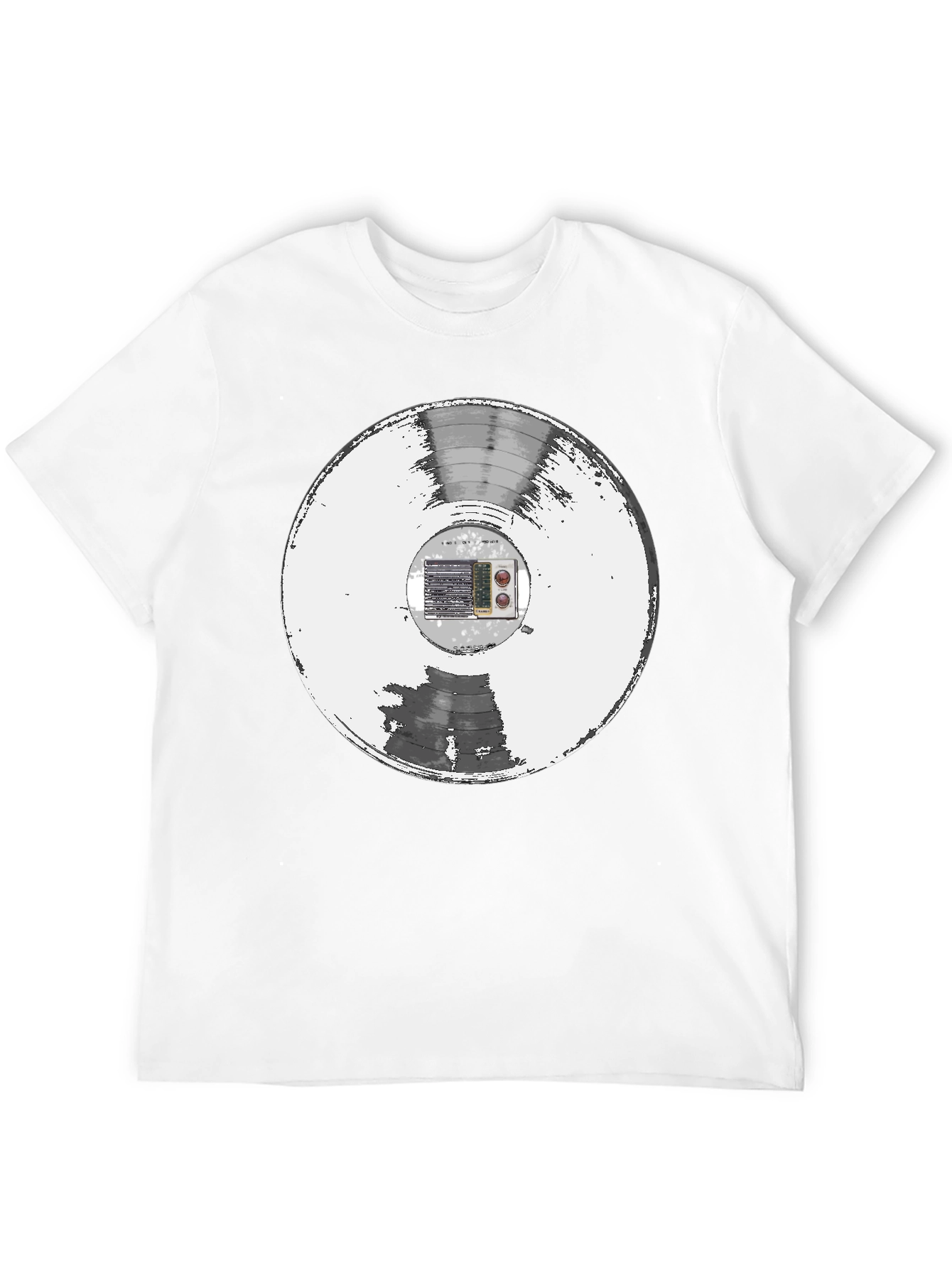 Retro Vinyl Record Black T-Shirt