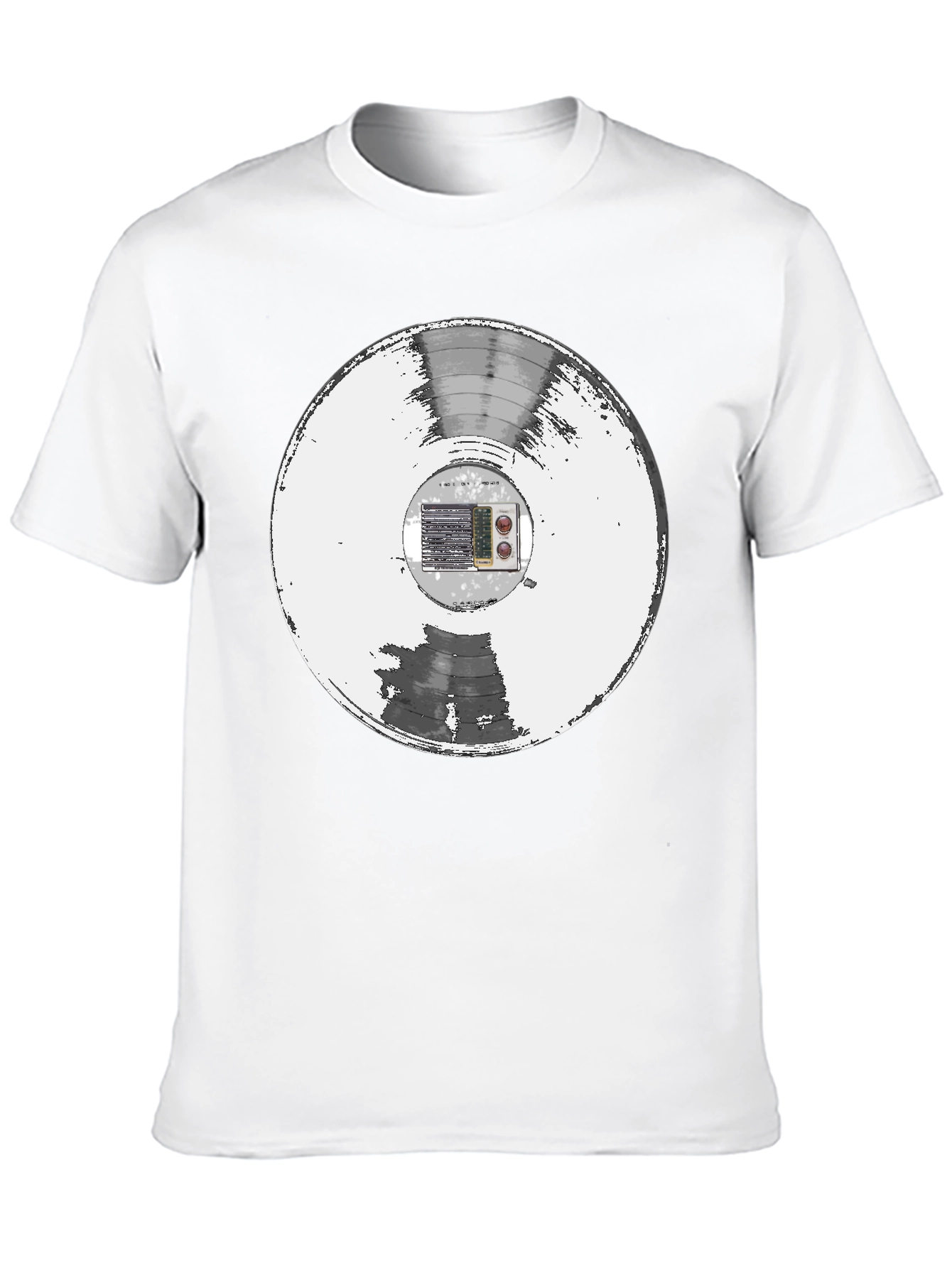Retro Vinyl Record Black T-Shirt