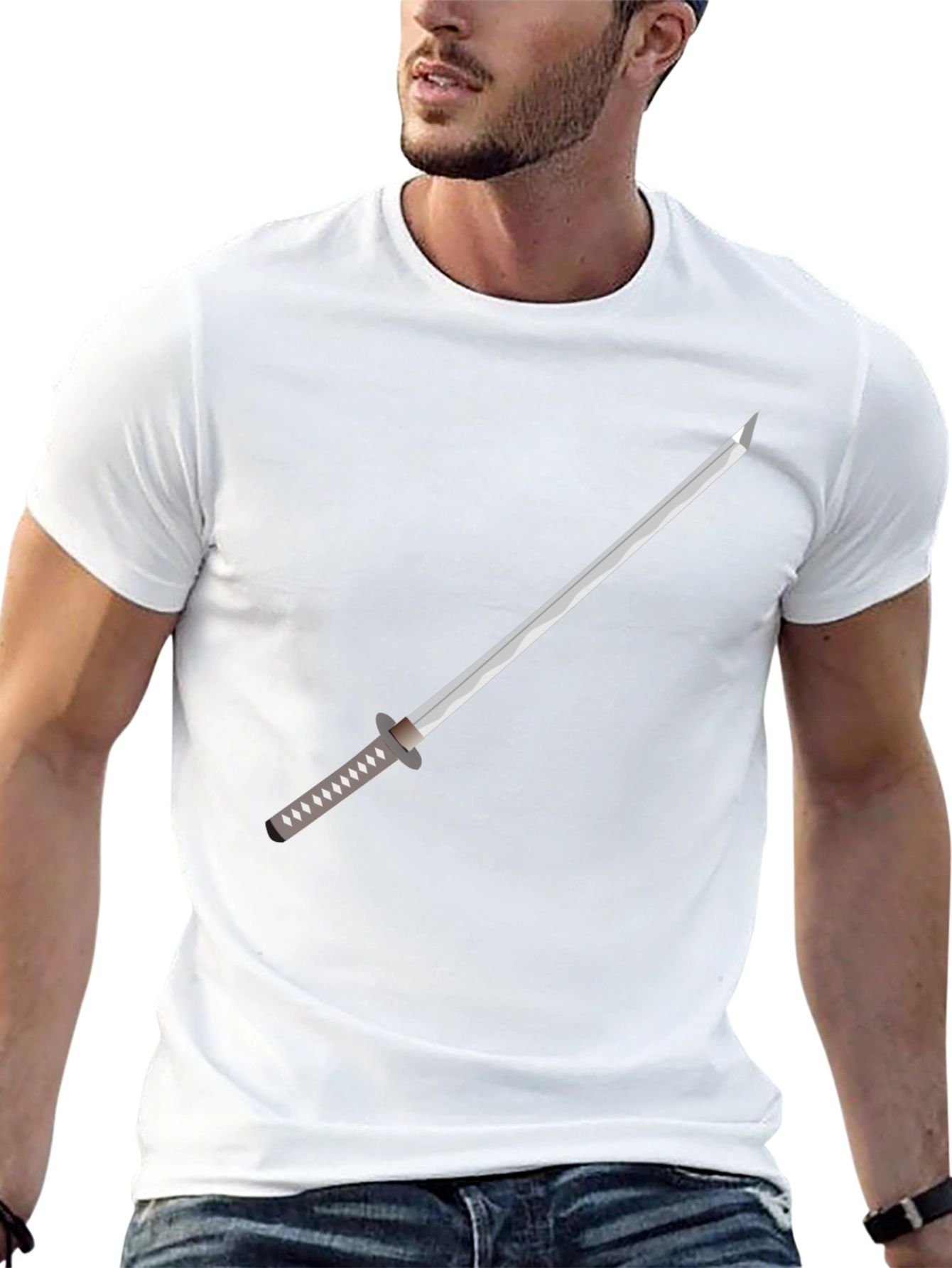 Katana Graphic Tee - Samurai Sword T-Shirt