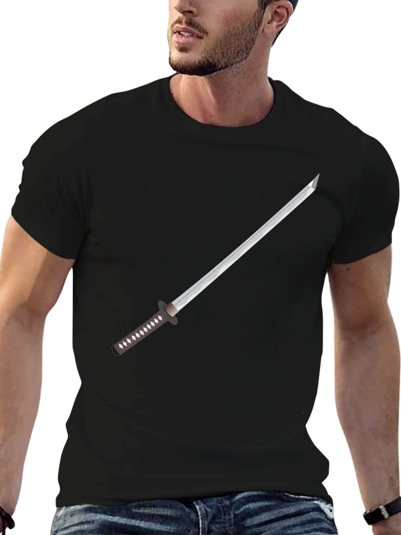 Katana Graphic Tee - Samurai Sword T-Shirt