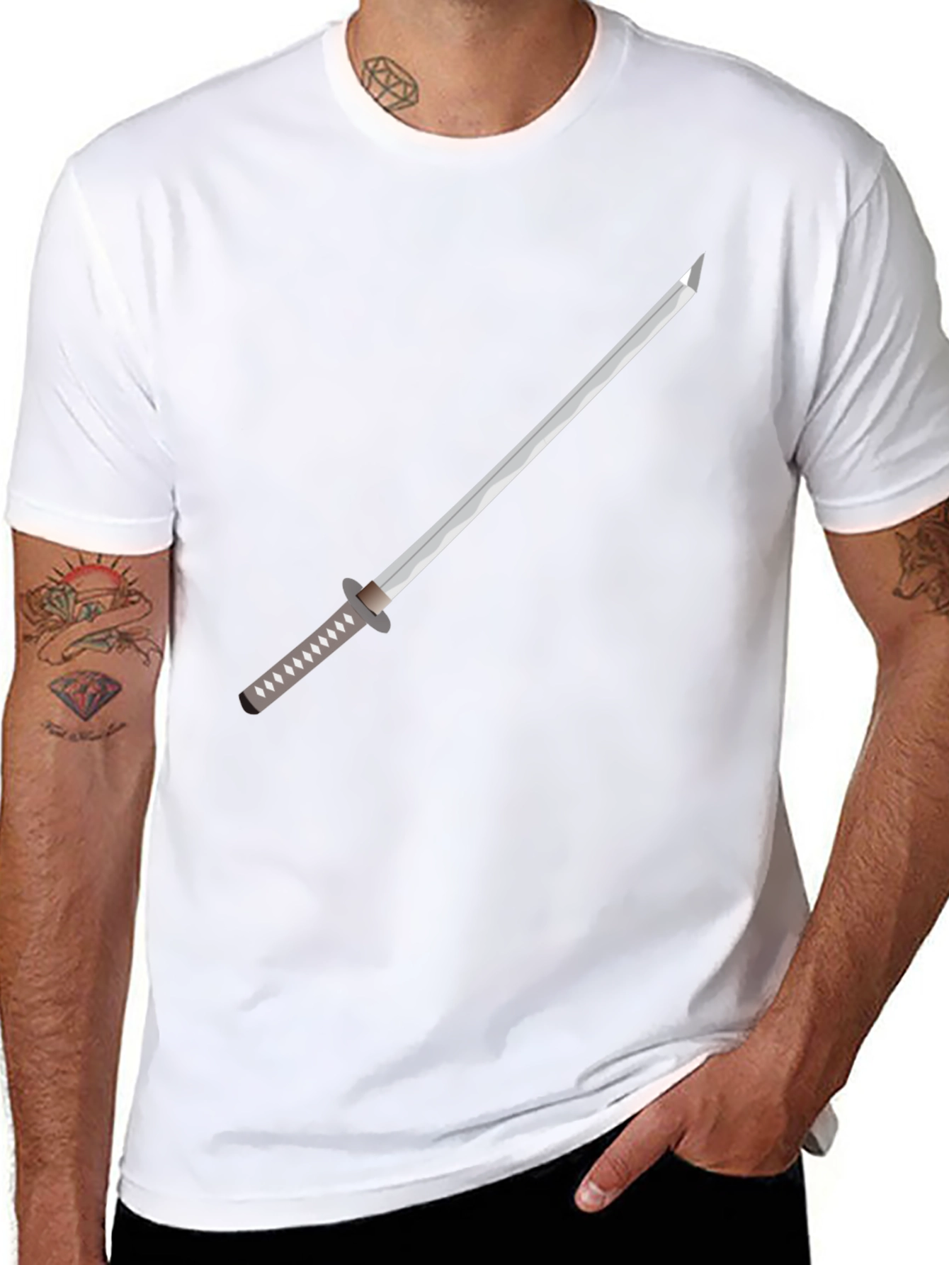 Katana Graphic Tee - Samurai Sword T-Shirt