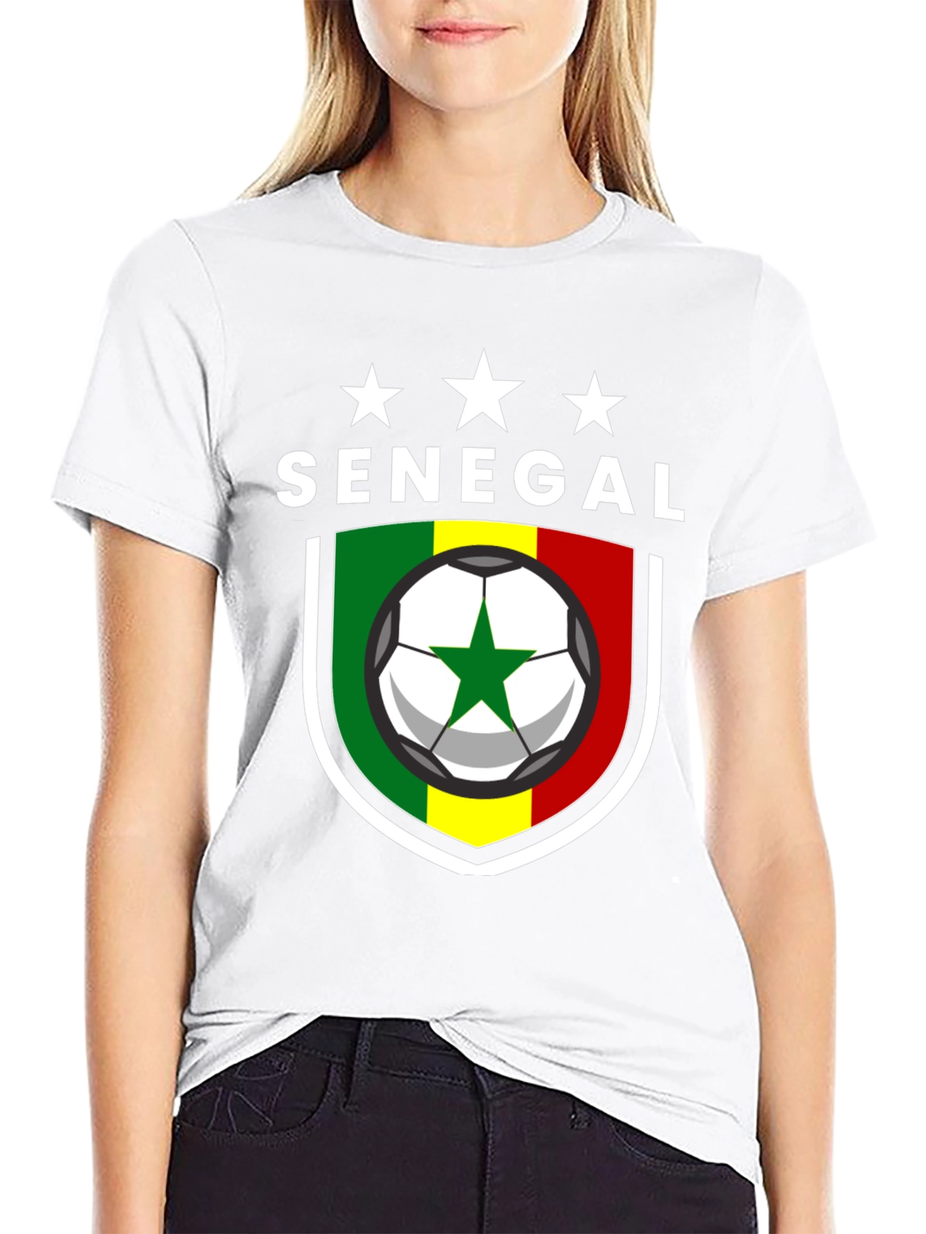 Senegal Soccer T-Shirt - Black African Football Pride Tee
