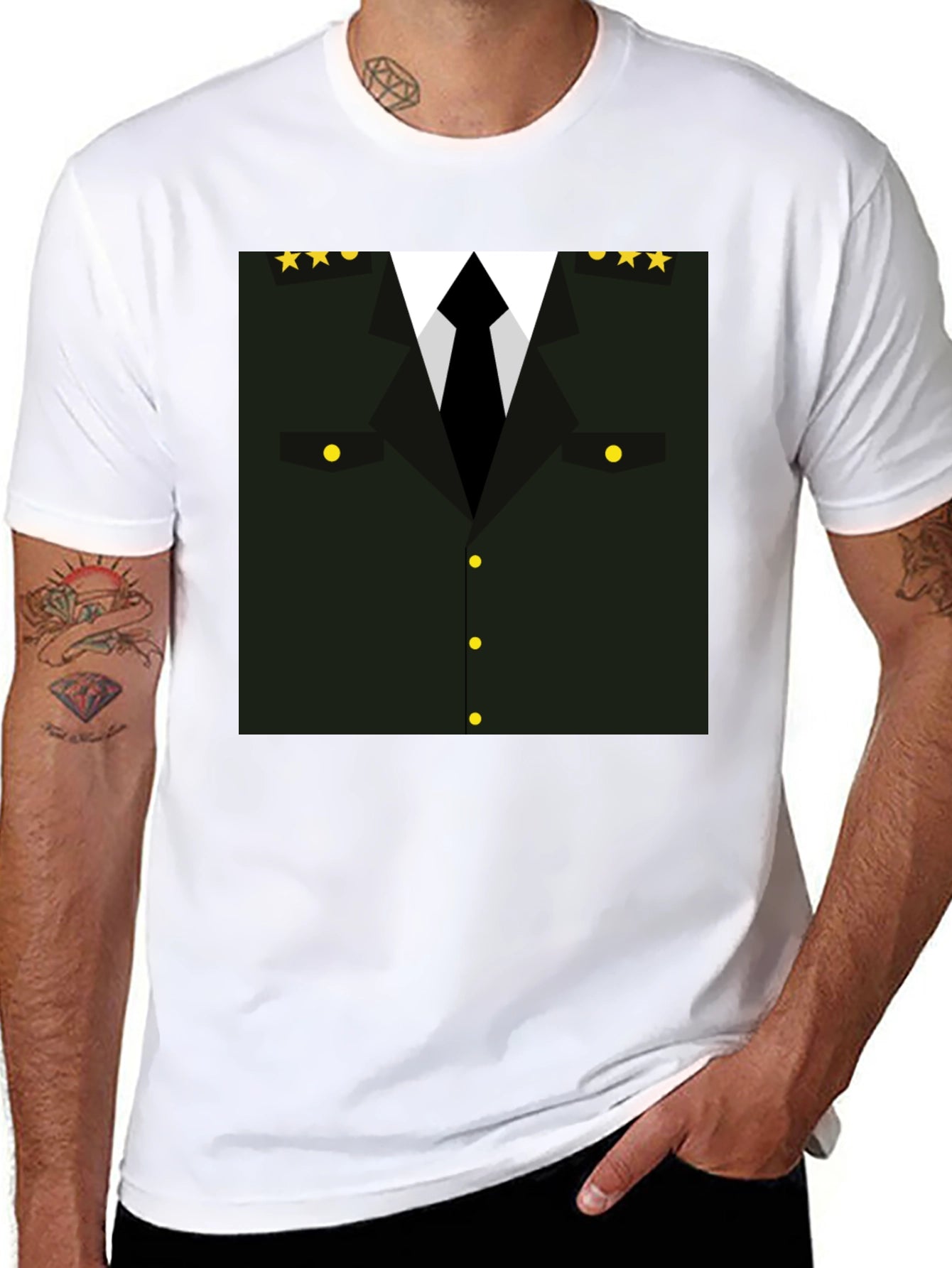 Military Costume T-Shirt - Black