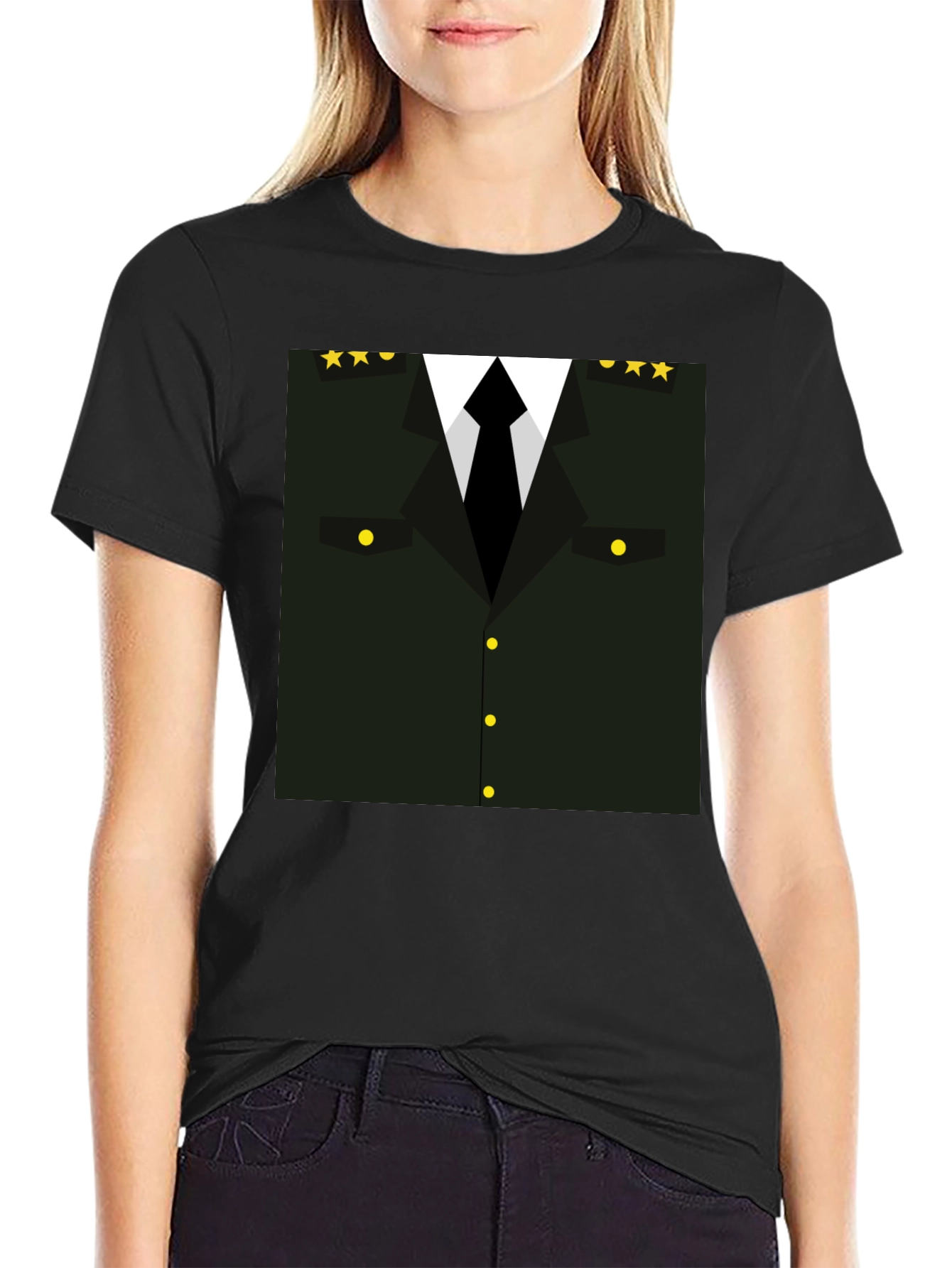 Military Costume T-Shirt - Black