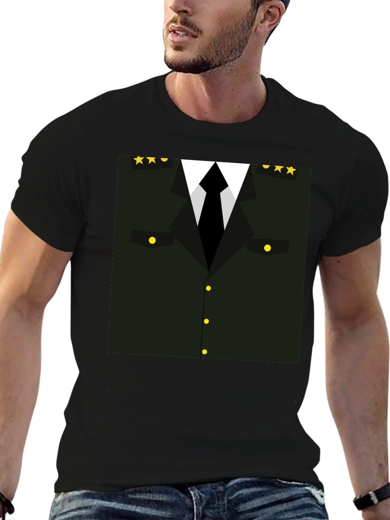 Military Costume T-Shirt - Black