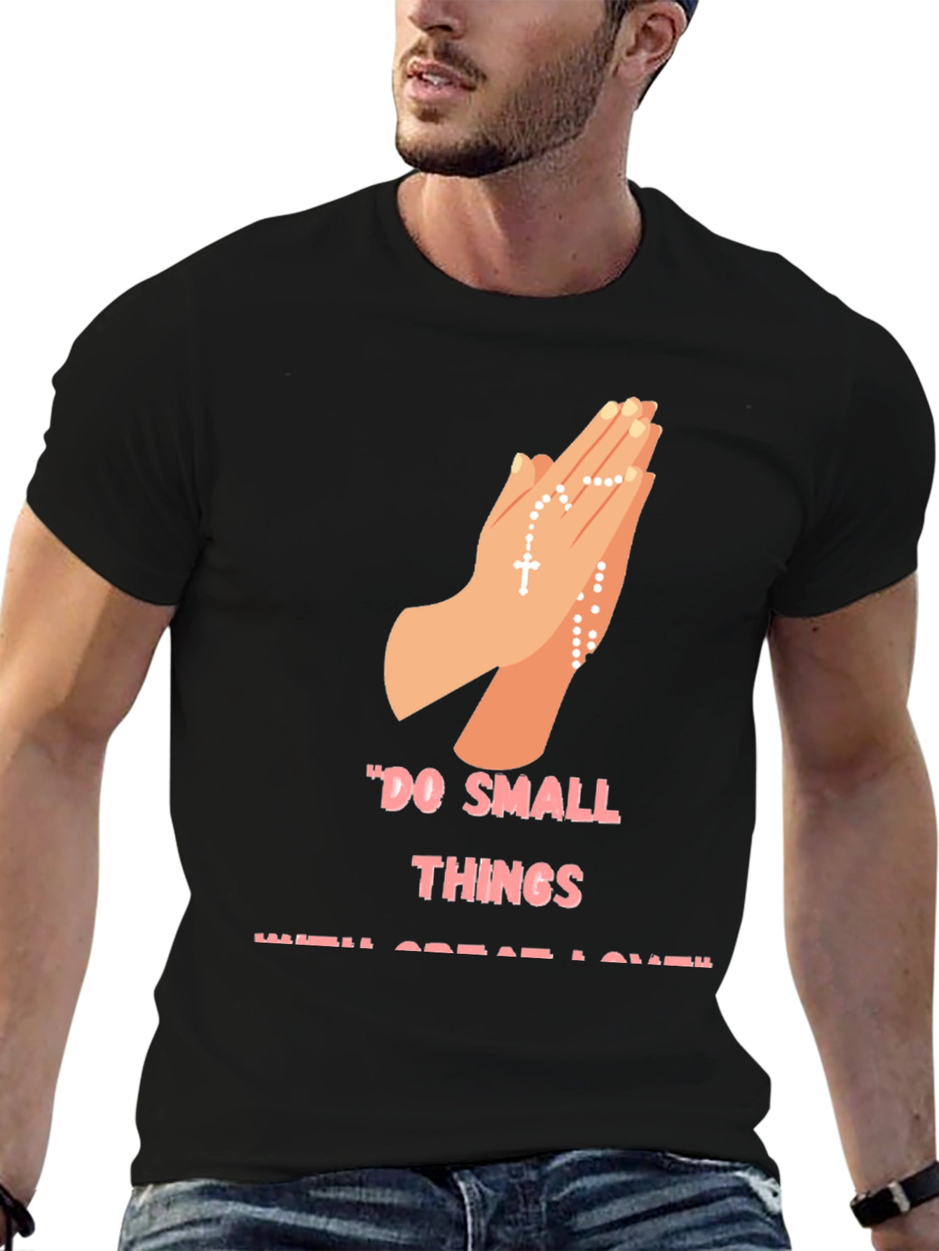 Inspirational Graphic Print Crewneck T-Shirt