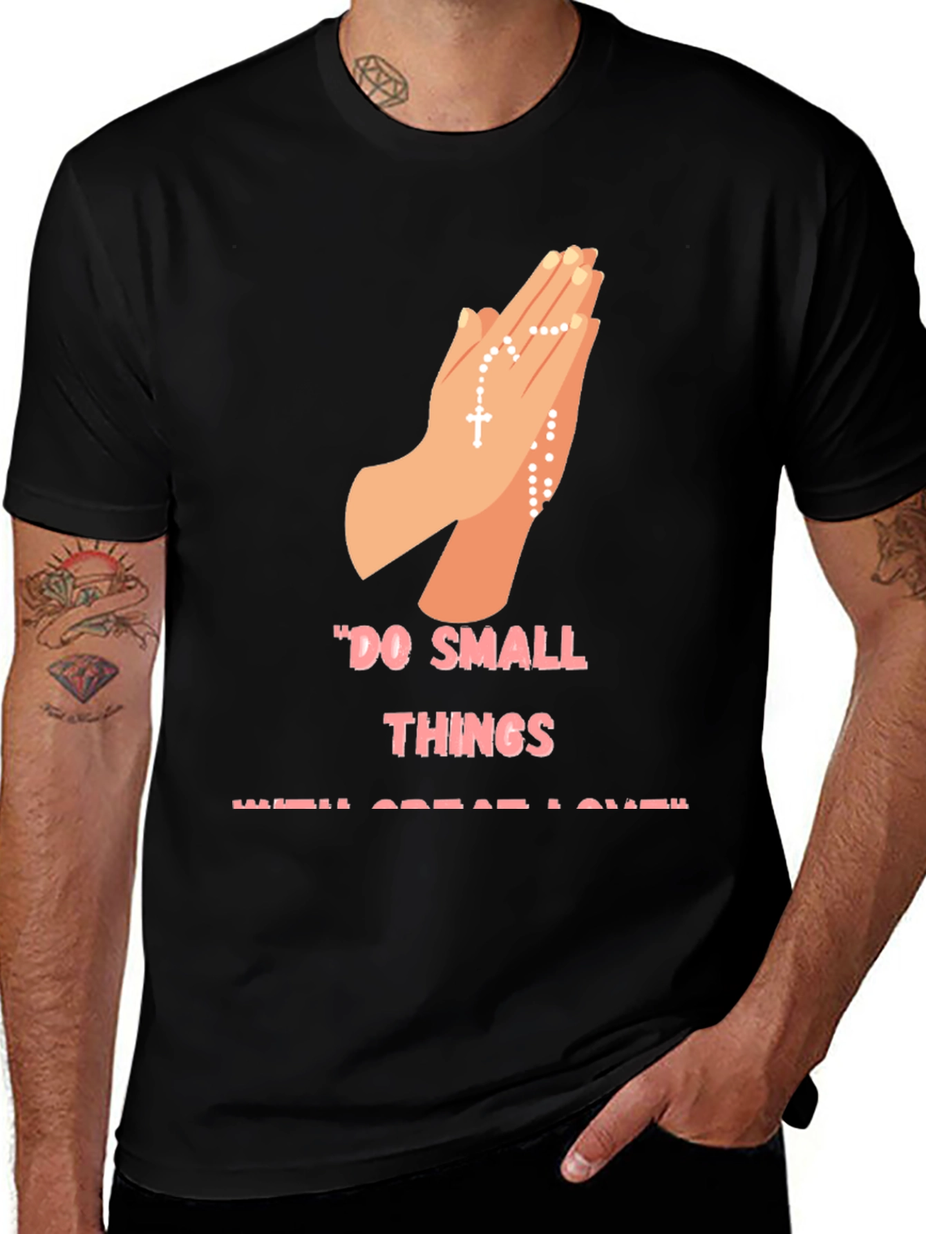 Inspirational Graphic Print Crewneck T-Shirt