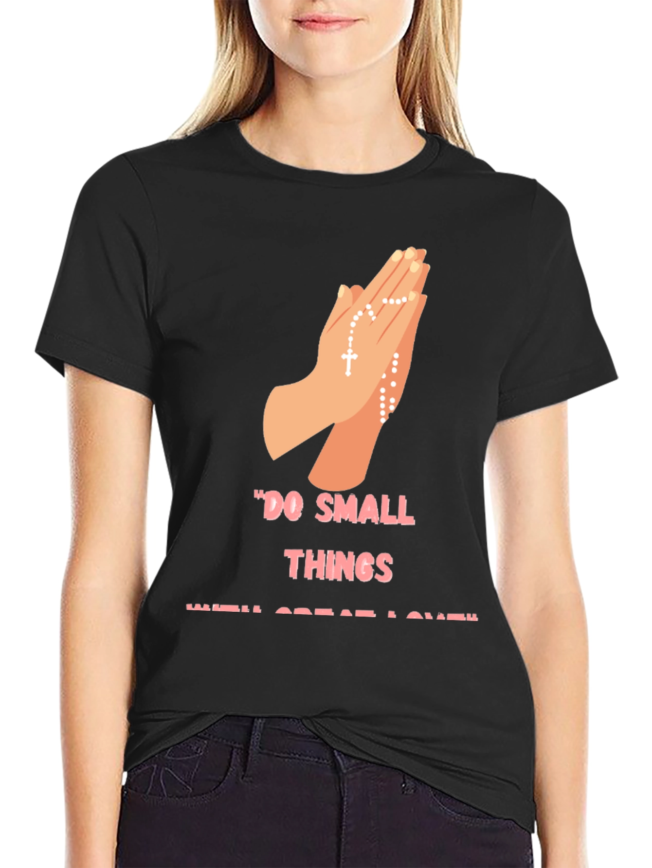 Inspirational Graphic Print Crewneck T-Shirt