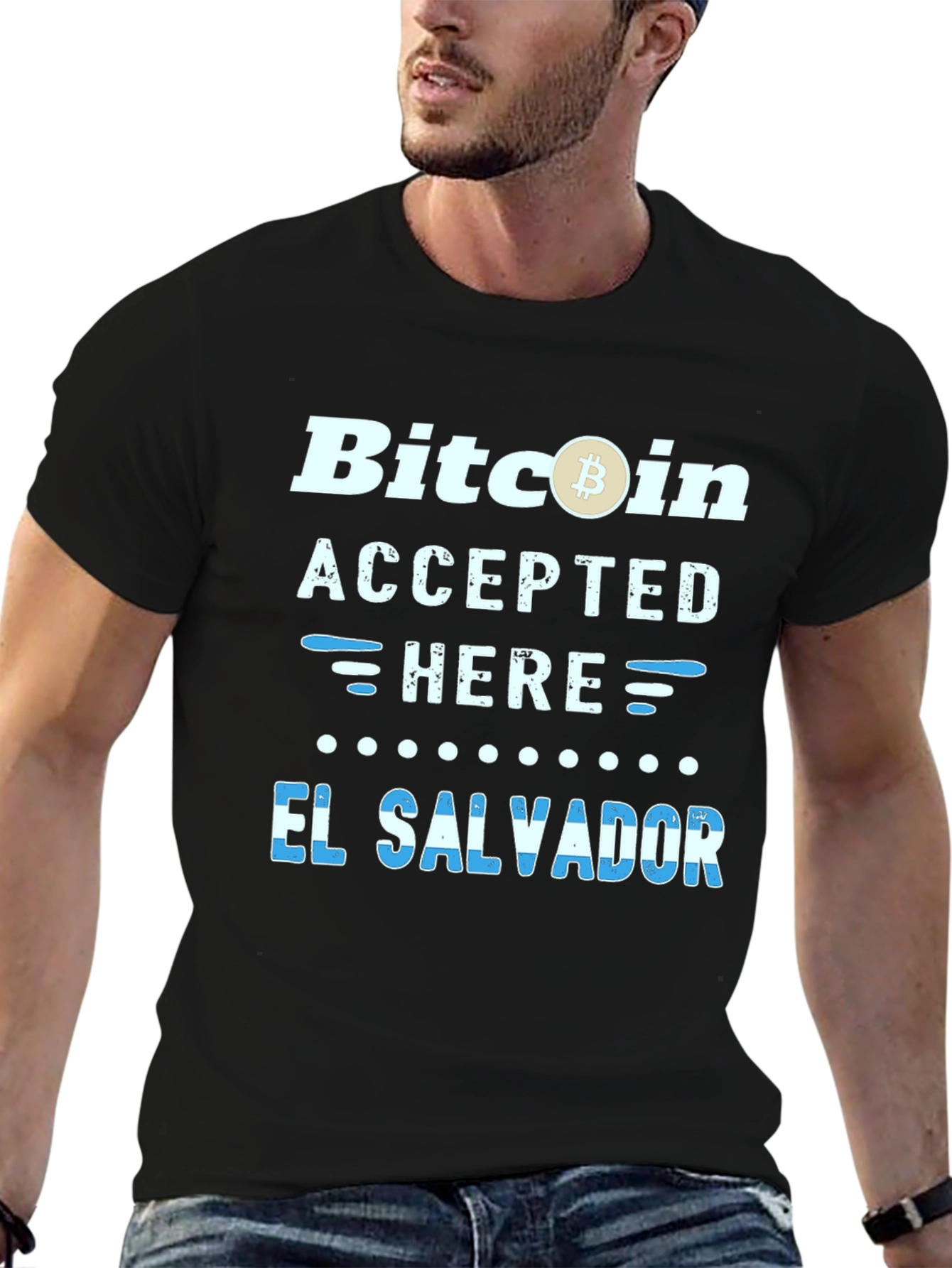 Bitcoin Accepted Here El Salvador T-Shirt