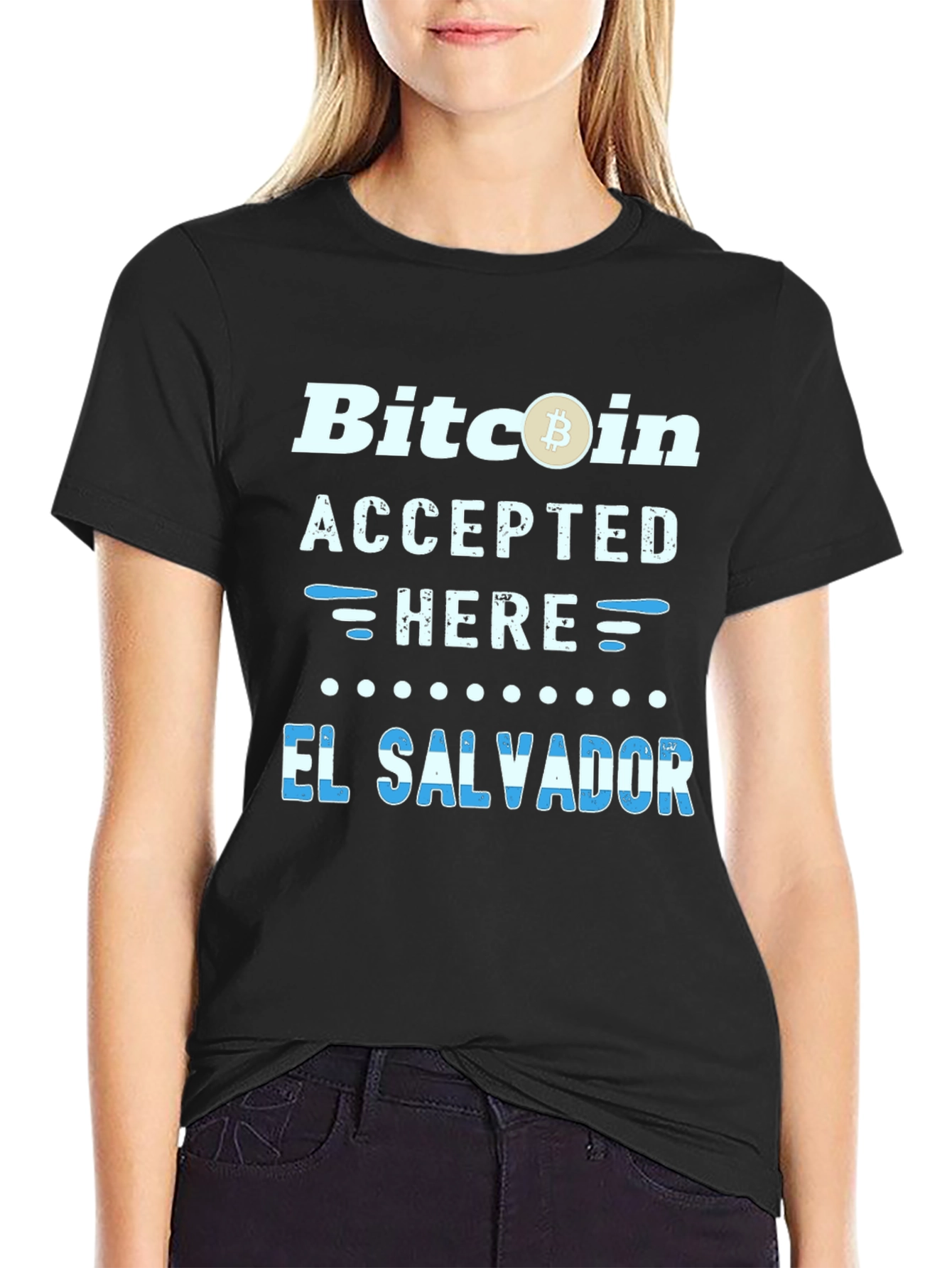 Bitcoin Accepted Here El Salvador T-Shirt