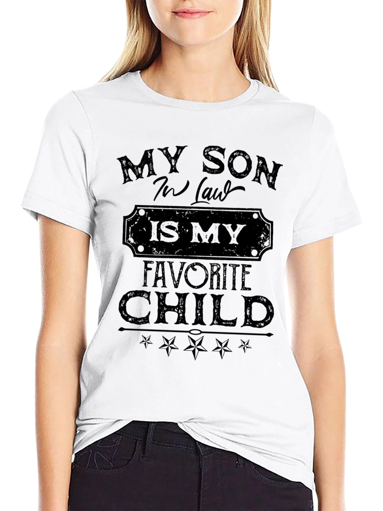 My Son-in-Law Is My Favorite Child Black T-Shirt