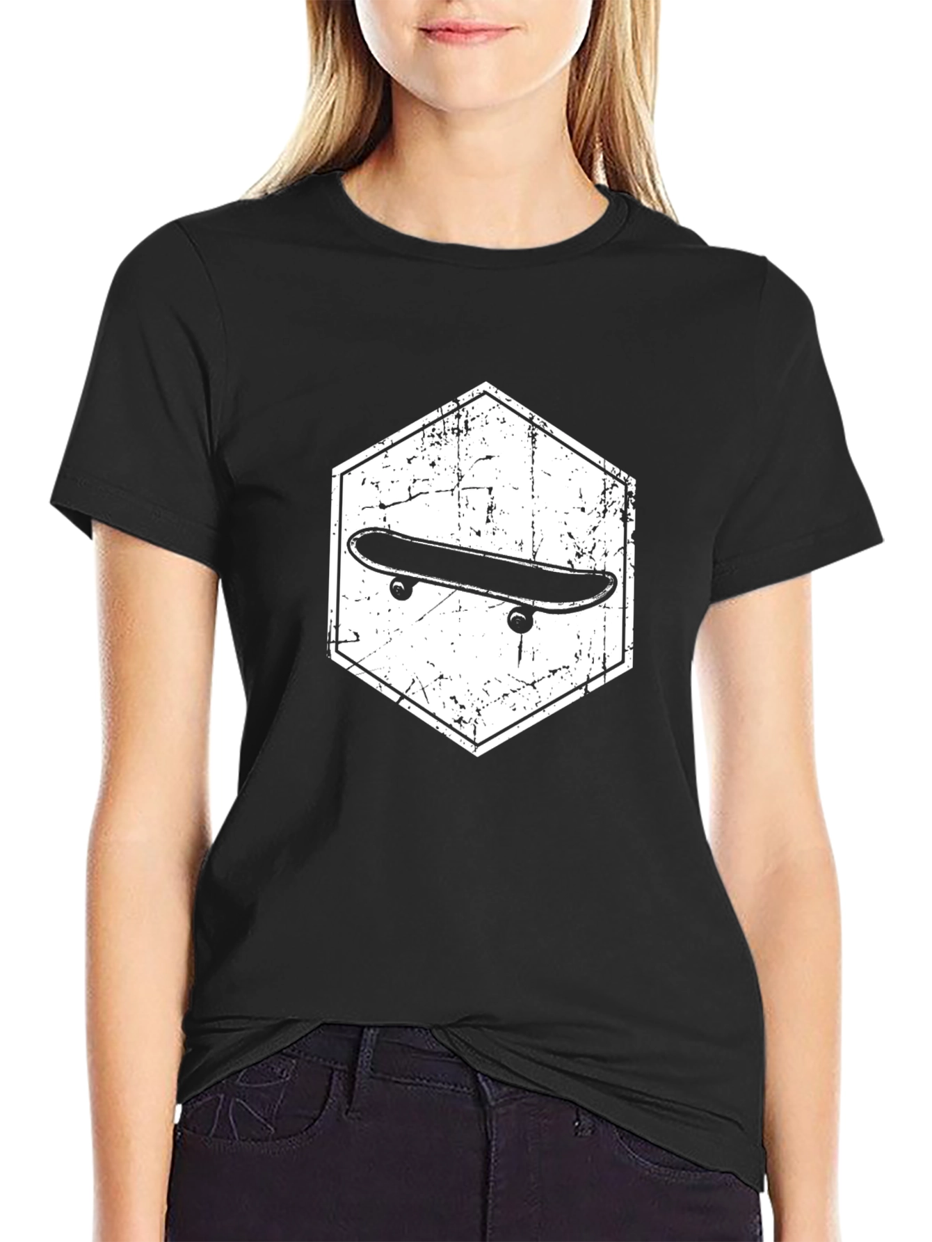 Skateboard Graphic Black T-Shirt