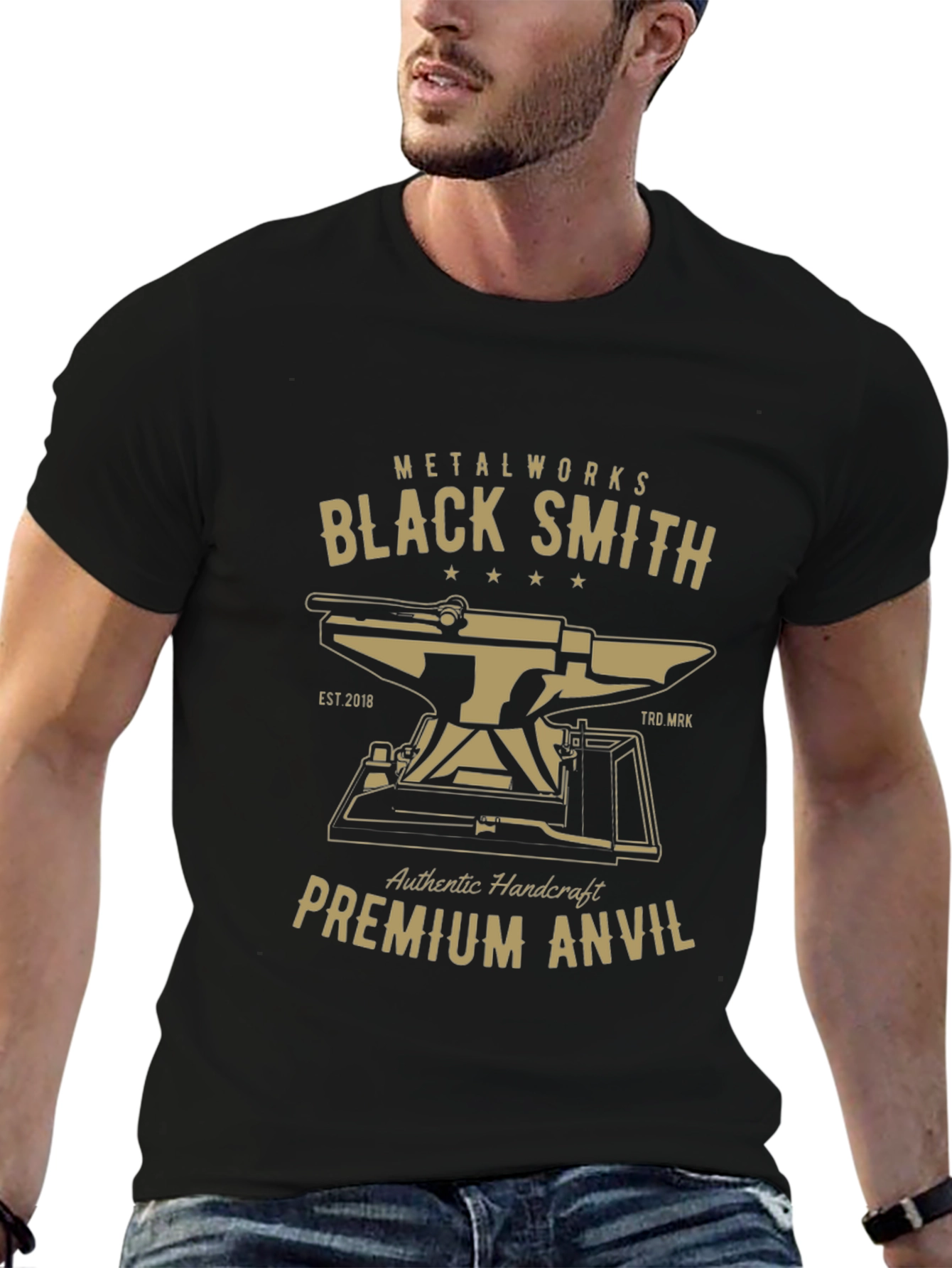 Blacksmith Premium Anvil T-Shirt - Metalworks Design