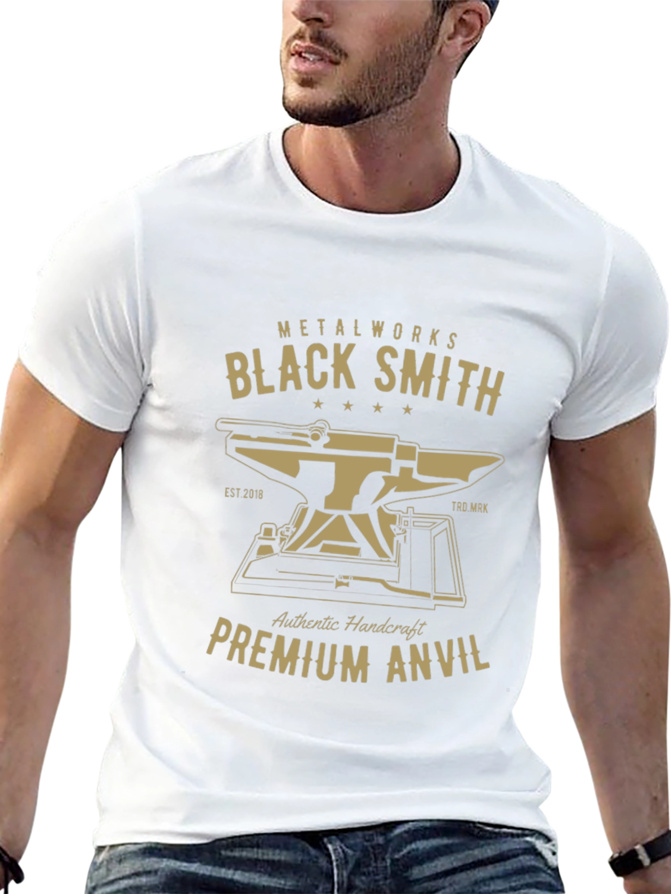 Blacksmith Premium Anvil T-Shirt - Metalworks Design
