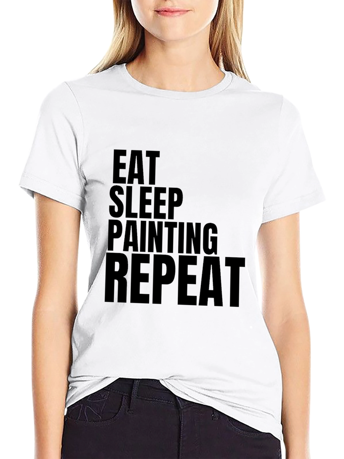 Eat Sleep Painting Repeat Black T-Shirt