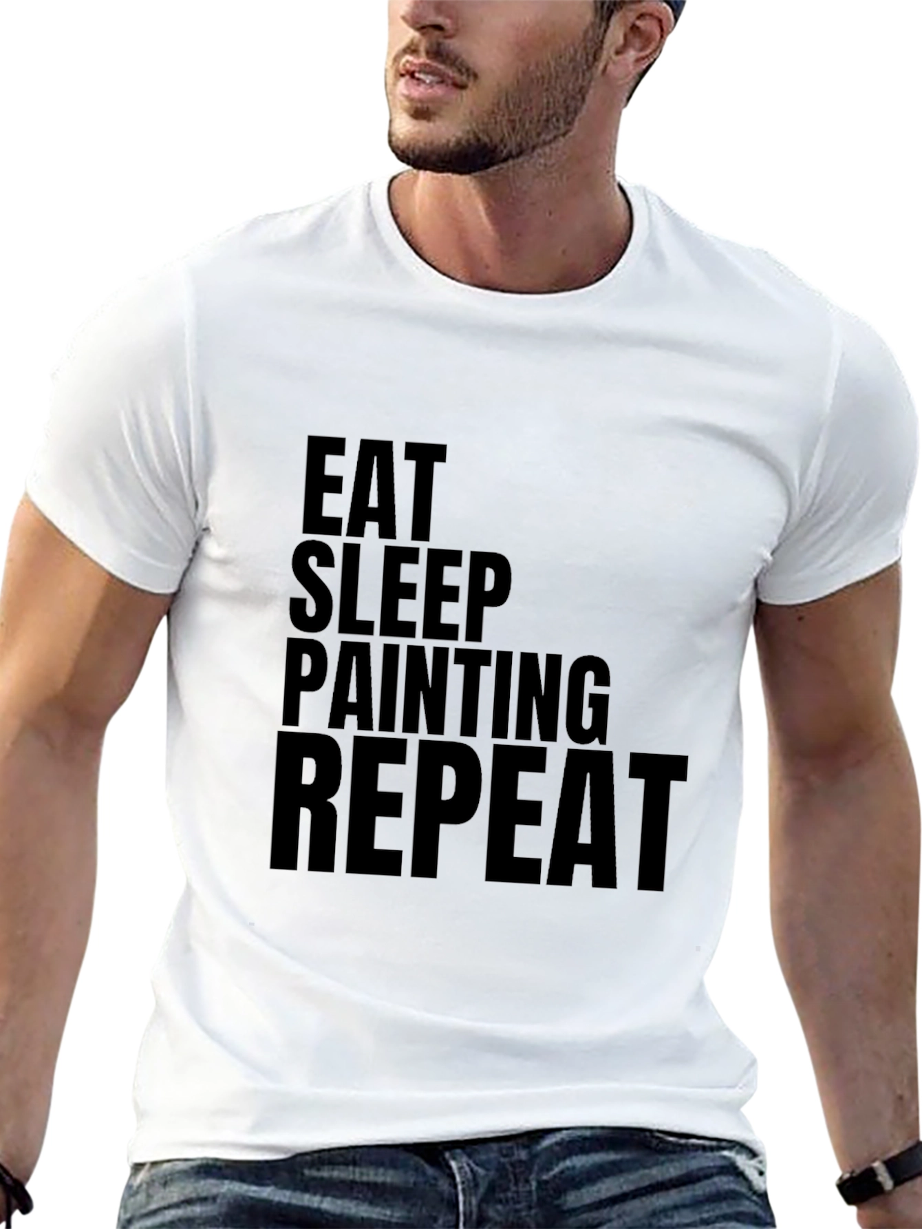 Eat Sleep Painting Repeat Black T-Shirt