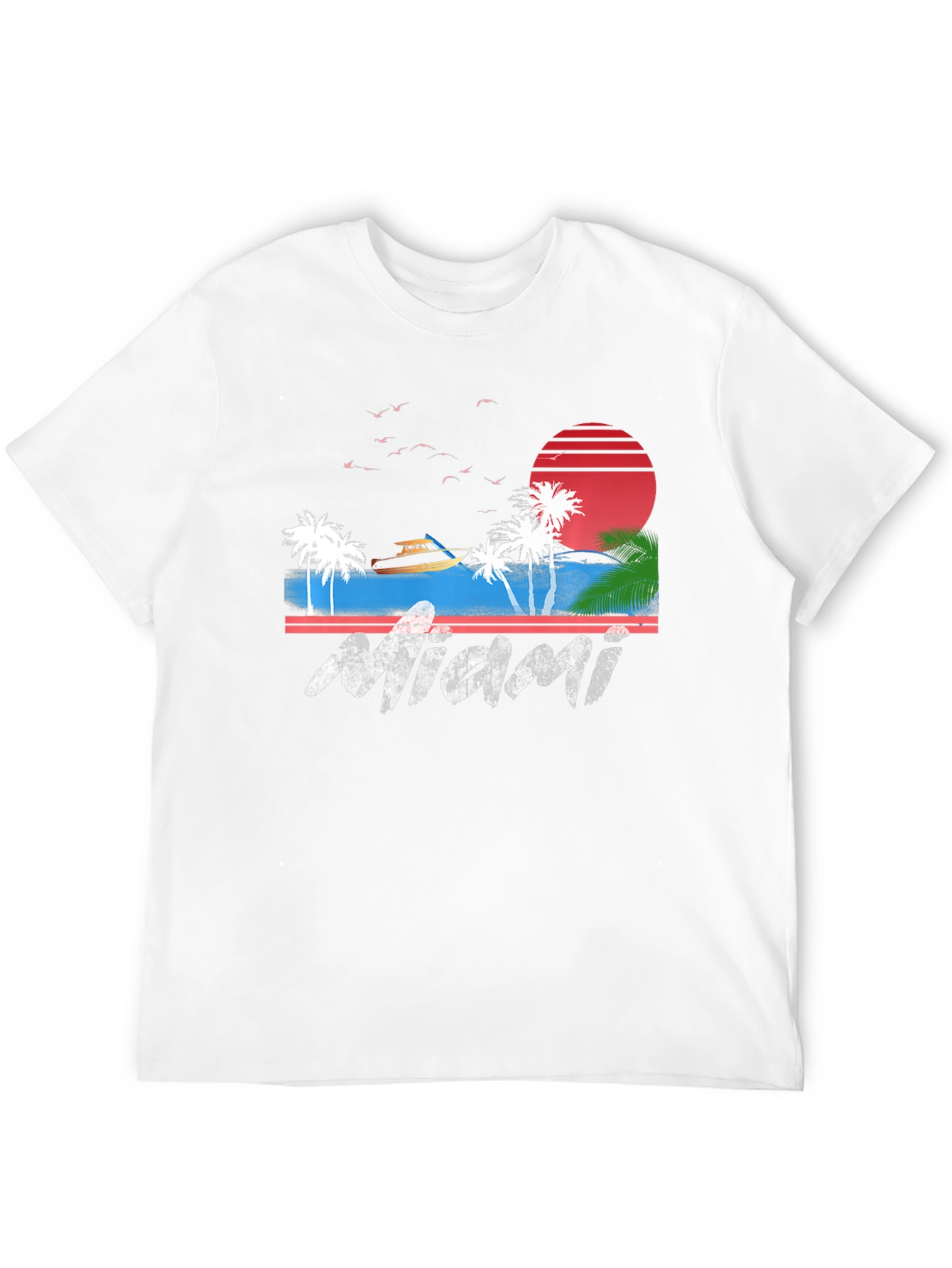 Miami Graphic Tee - Retro Beach Vibes