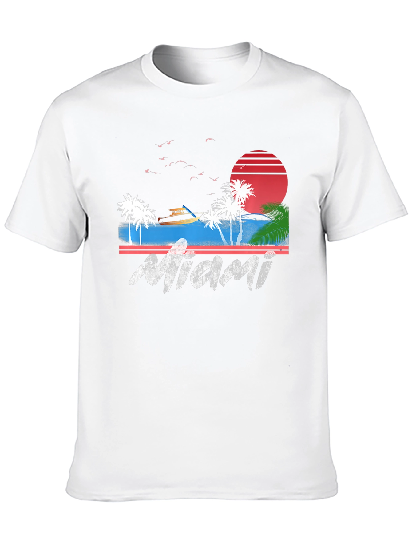 Miami Graphic Tee - Retro Beach Vibes