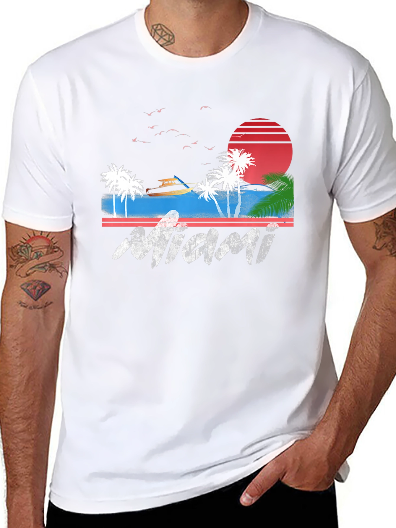 Miami Graphic Tee - Retro Beach Vibes
