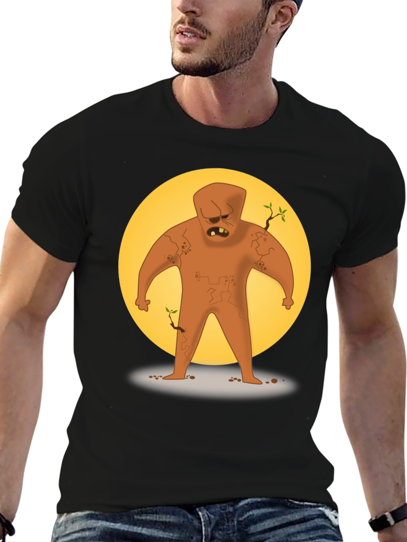 Earth Golem Graphic Tee - Nature Warrior