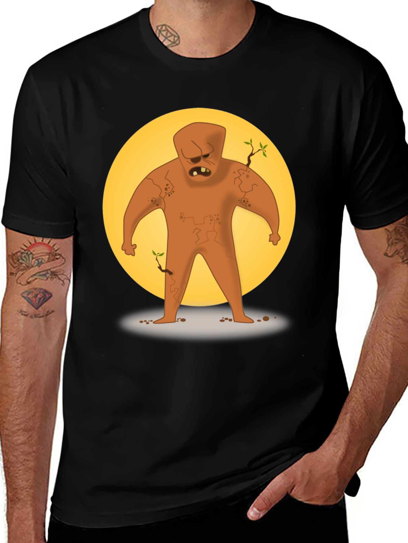 Earth Golem Graphic Tee - Nature Warrior