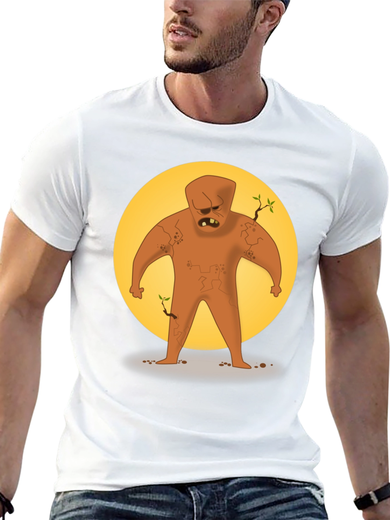 Earth Golem Graphic Tee - Nature Warrior