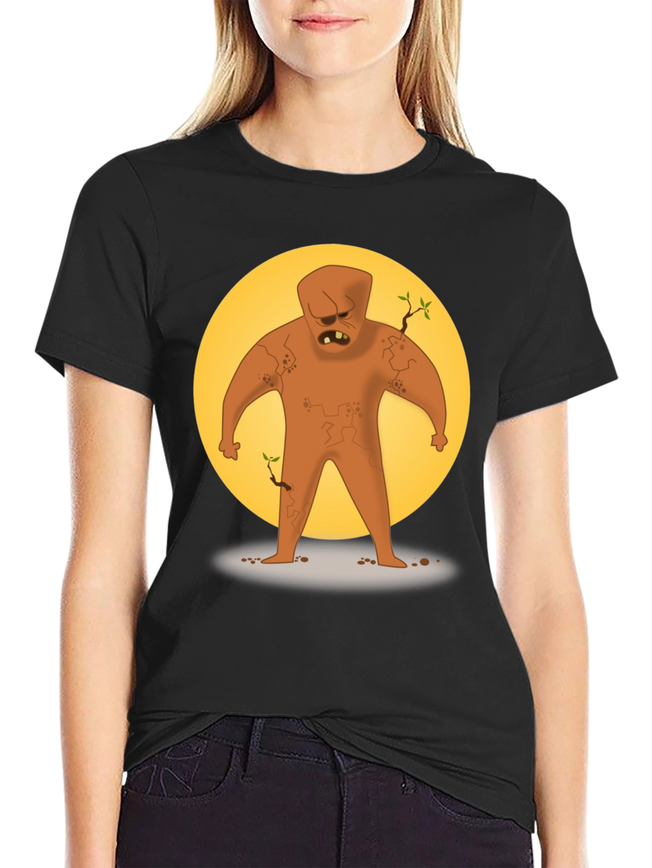 Earth Golem Graphic Tee - Nature Warrior