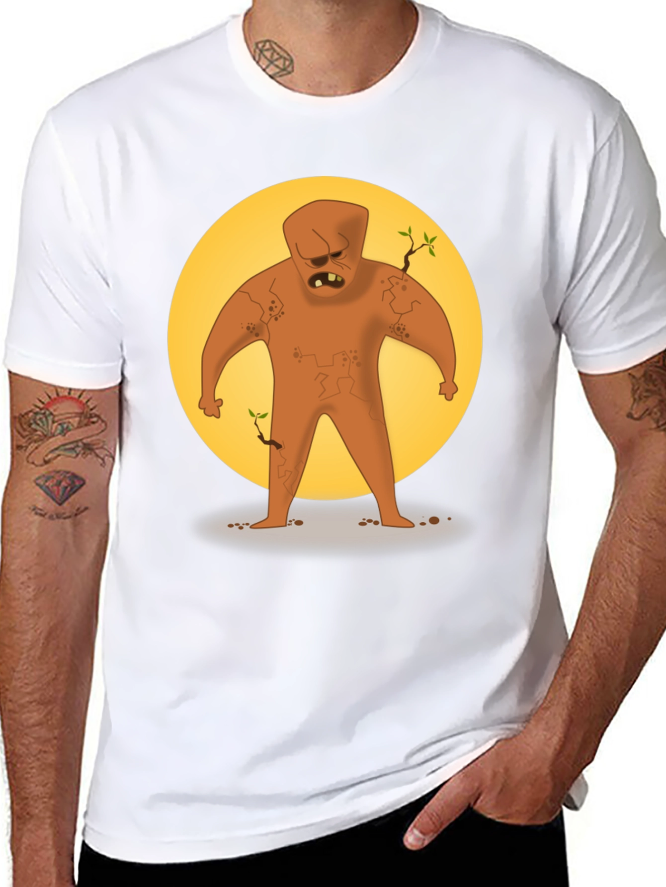 Earth Golem Graphic Tee - Nature Warrior