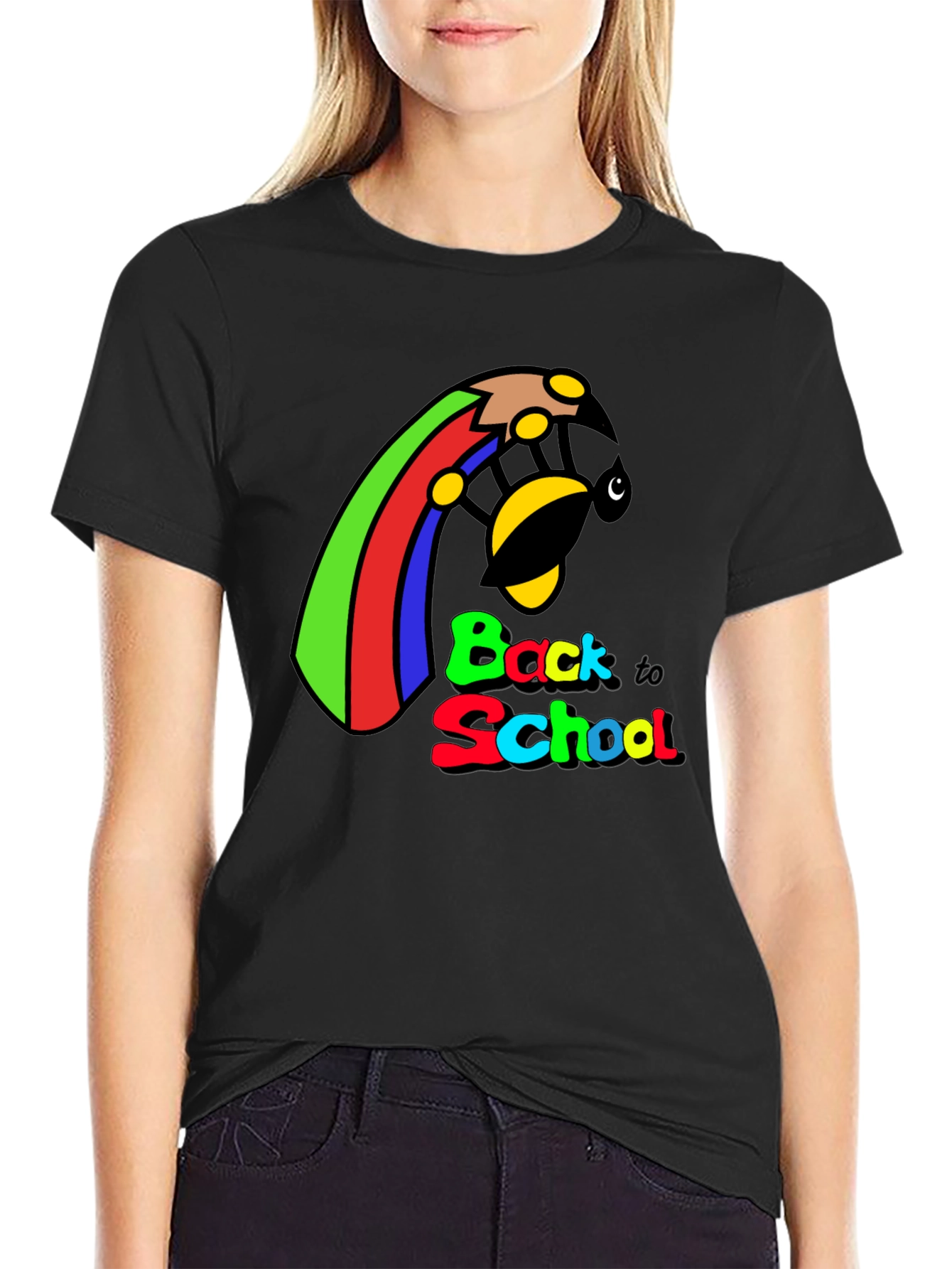 Back to School Graphic Tee - Unisex Black T-Shirt