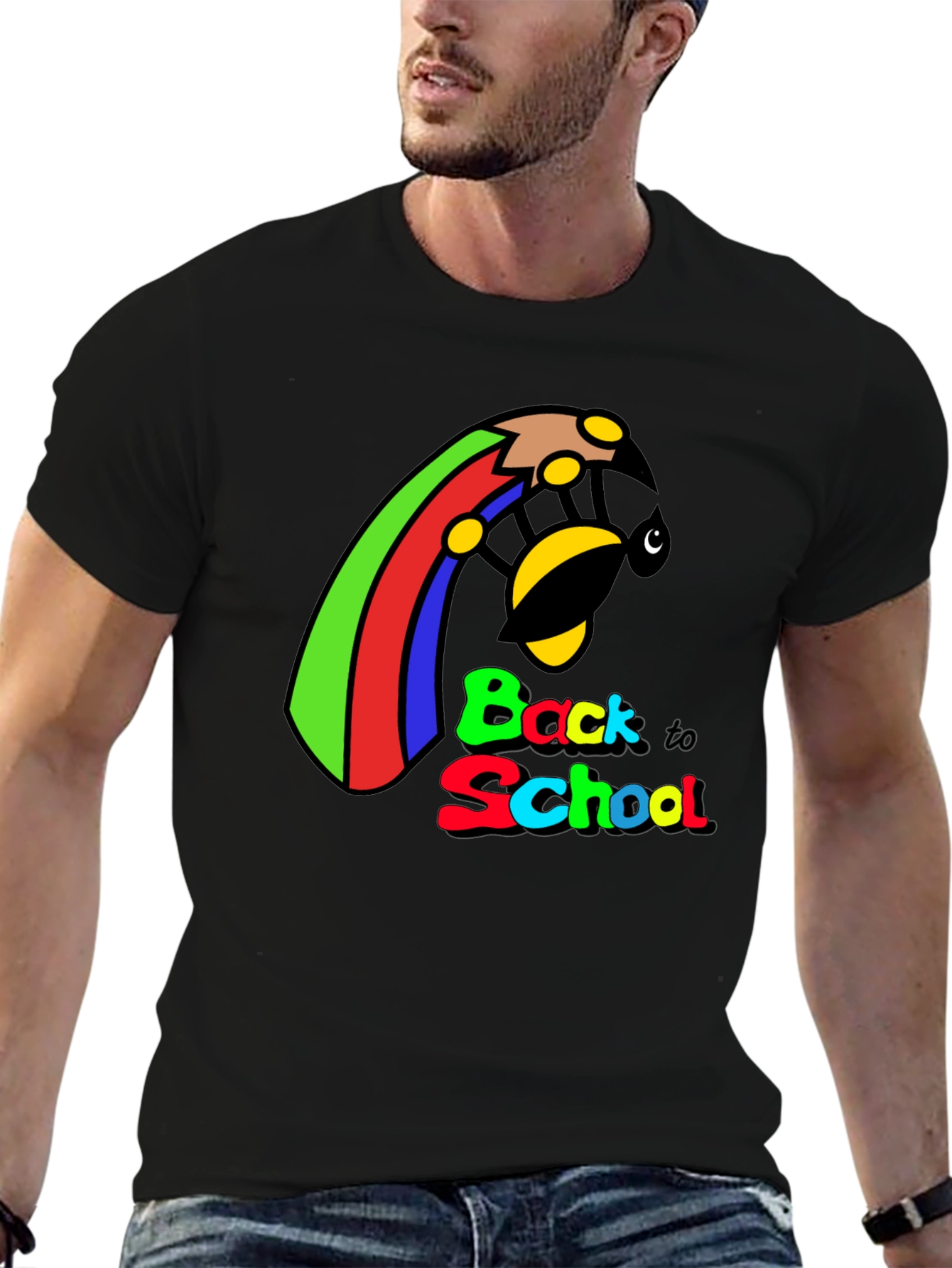 Back to School Graphic Tee - Unisex Black T-Shirt