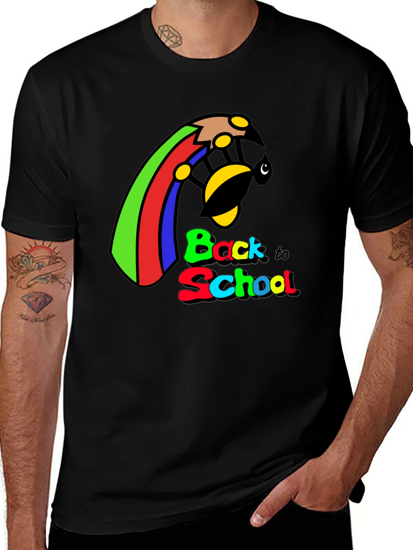 Back to School Graphic Tee - Unisex Black T-Shirt