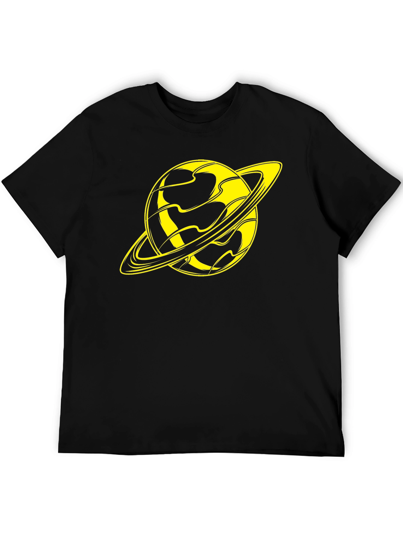 Saturn Graphic T-Shirt - Stylish Black Tee