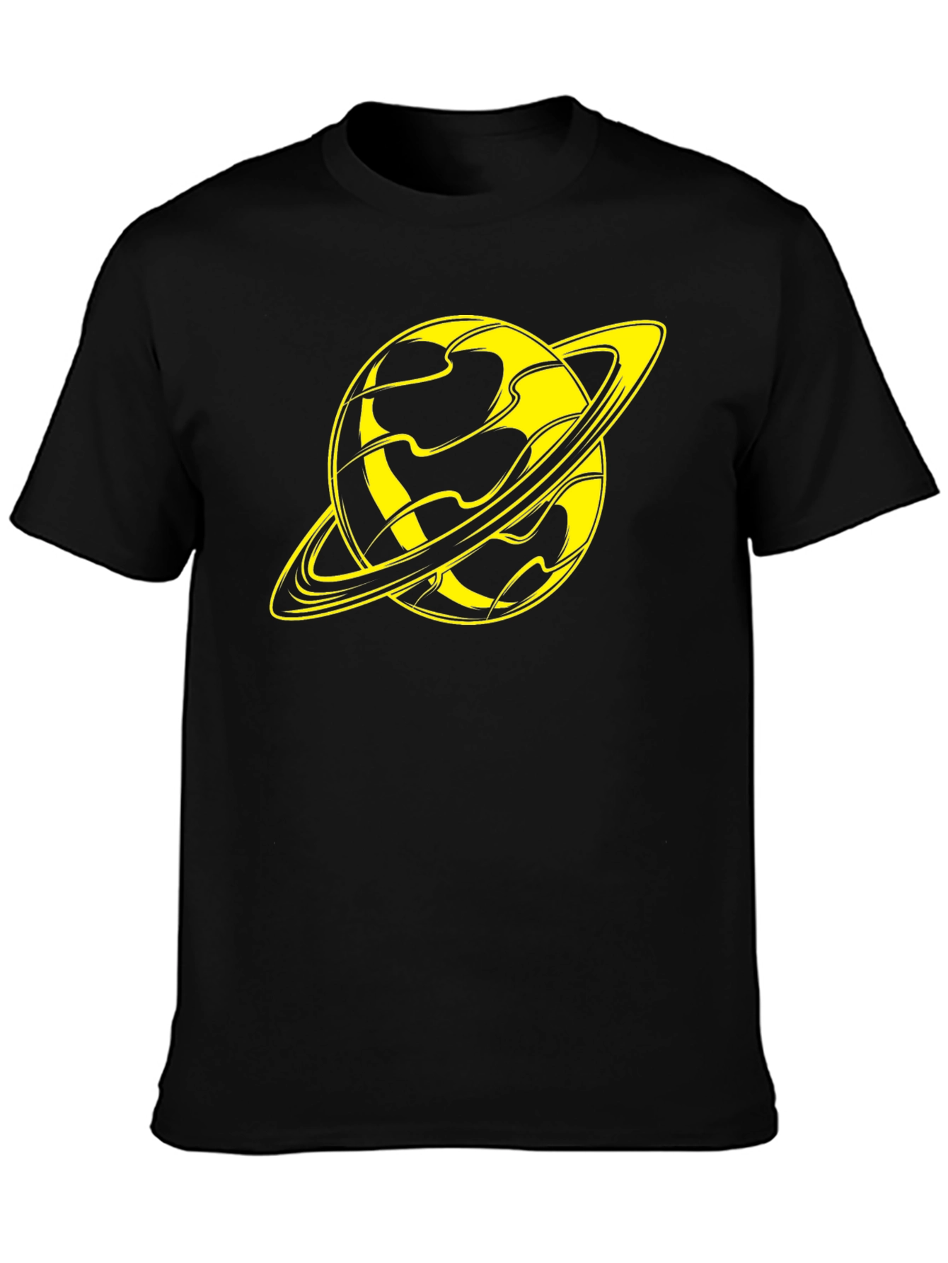 Saturn Graphic T-Shirt - Stylish Black Tee