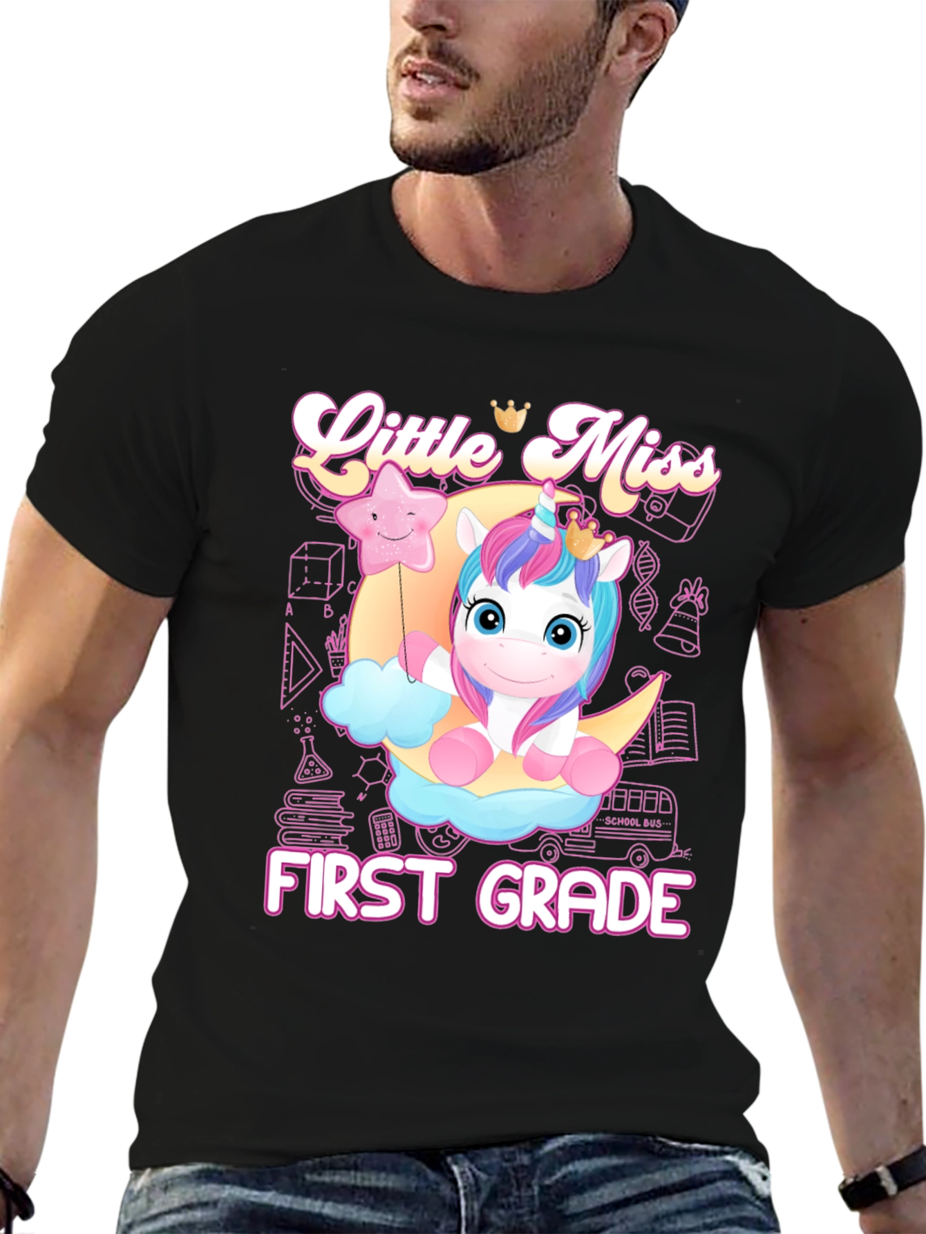 Little Miss First Grade Unicorn T-Shirt